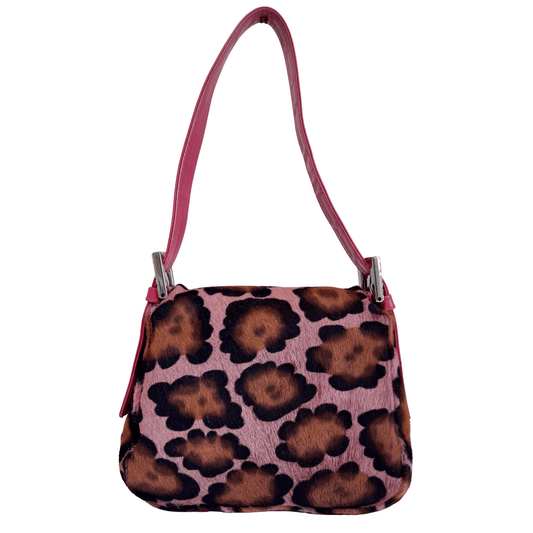 FENDI Mini Square Mamma Baguette Leopard Print Pony Hair Rhinestone Shoulder Bag, in , Sold by HIVE PRELOVED - Shoulder Bags