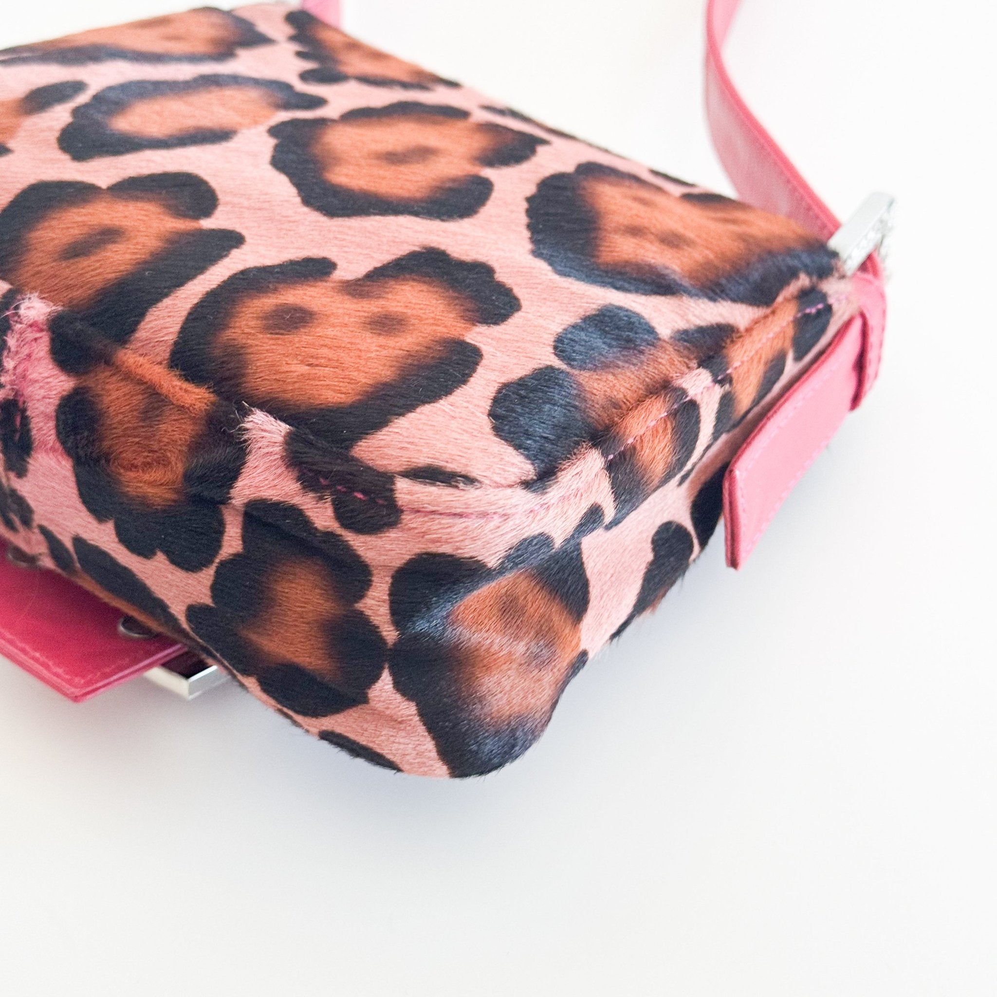 FENDI Mini Square Mamma Baguette Leopard Print Pony Hair Rhinestone Shoulder Bag, in , Sold by HIVE PRELOVED - Shoulder Bags