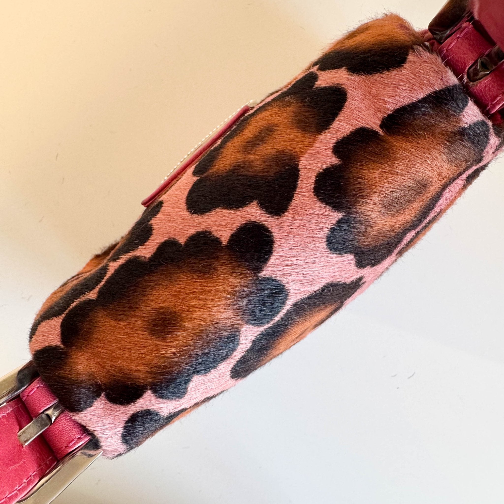 FENDI Mini Square Mamma Baguette Leopard Print Pony Hair Rhinestone Shoulder Bag, in , Sold by HIVE PRELOVED - Shoulder Bags