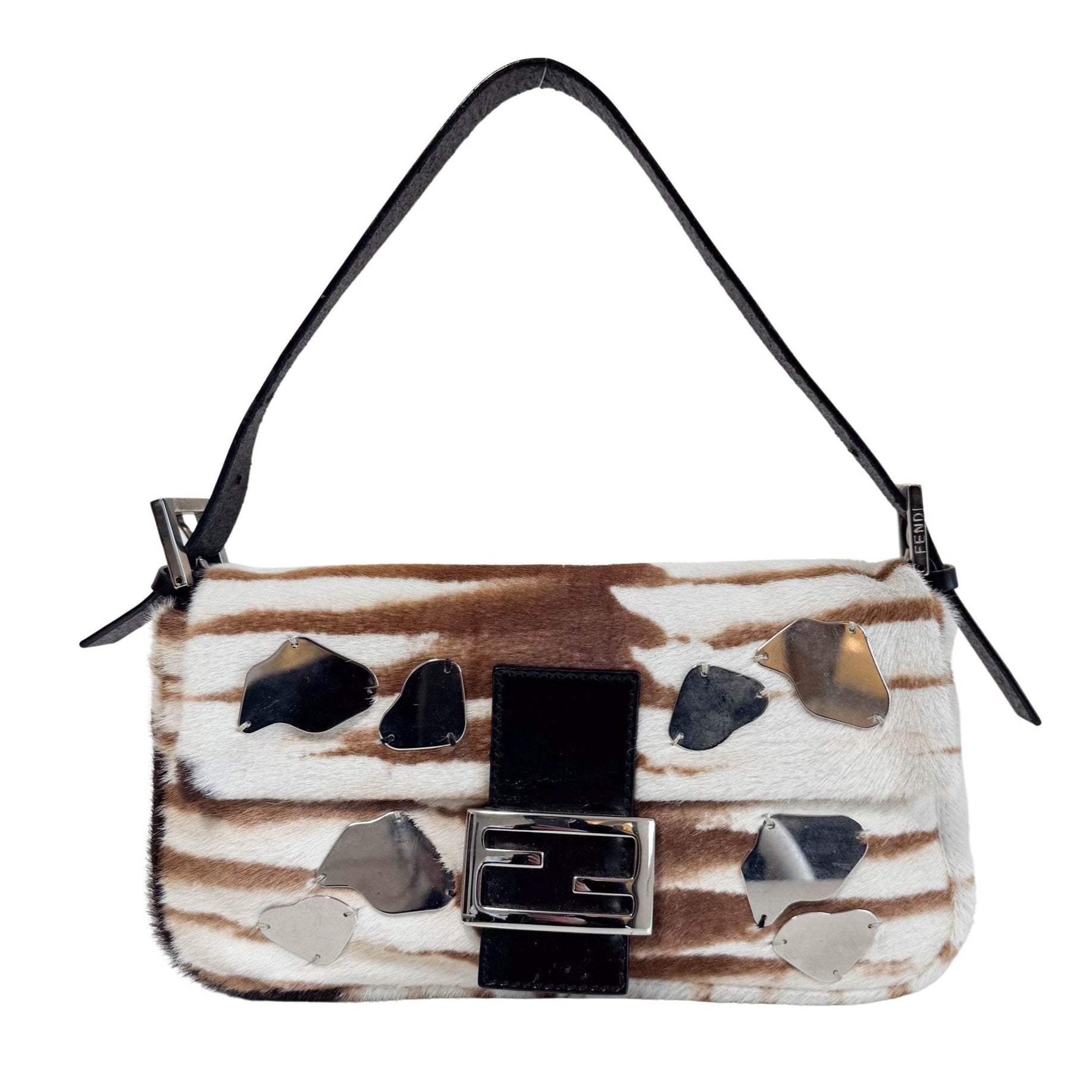 FENDI Mirror Pony Hair Baguette Shoulder Bag, in , Sold by HIVE PRELOVED - Shoulder Bags, ,