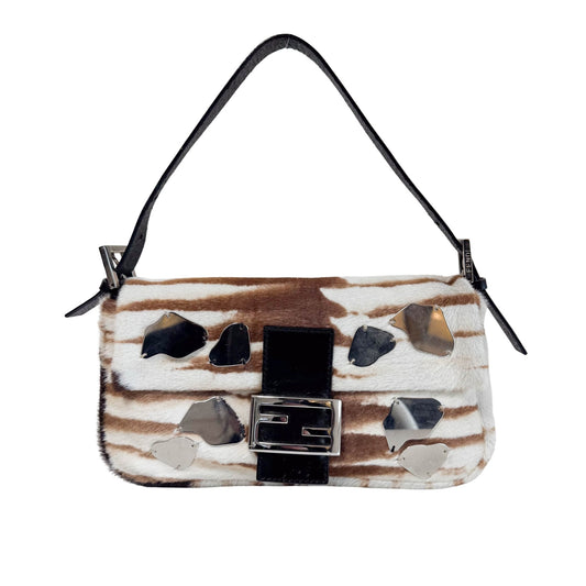 FENDI Mirror Pony Hair Baguette Shoulder Bag, in , Sold by HIVE PRELOVED - Shoulder Bags, ,