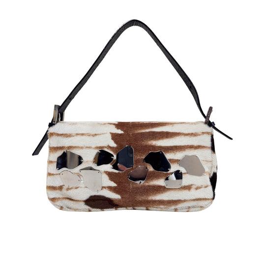 FENDI Mirror Pony Hair Baguette Shoulder Bag, in , Sold by HIVE PRELOVED - Shoulder Bags, ,