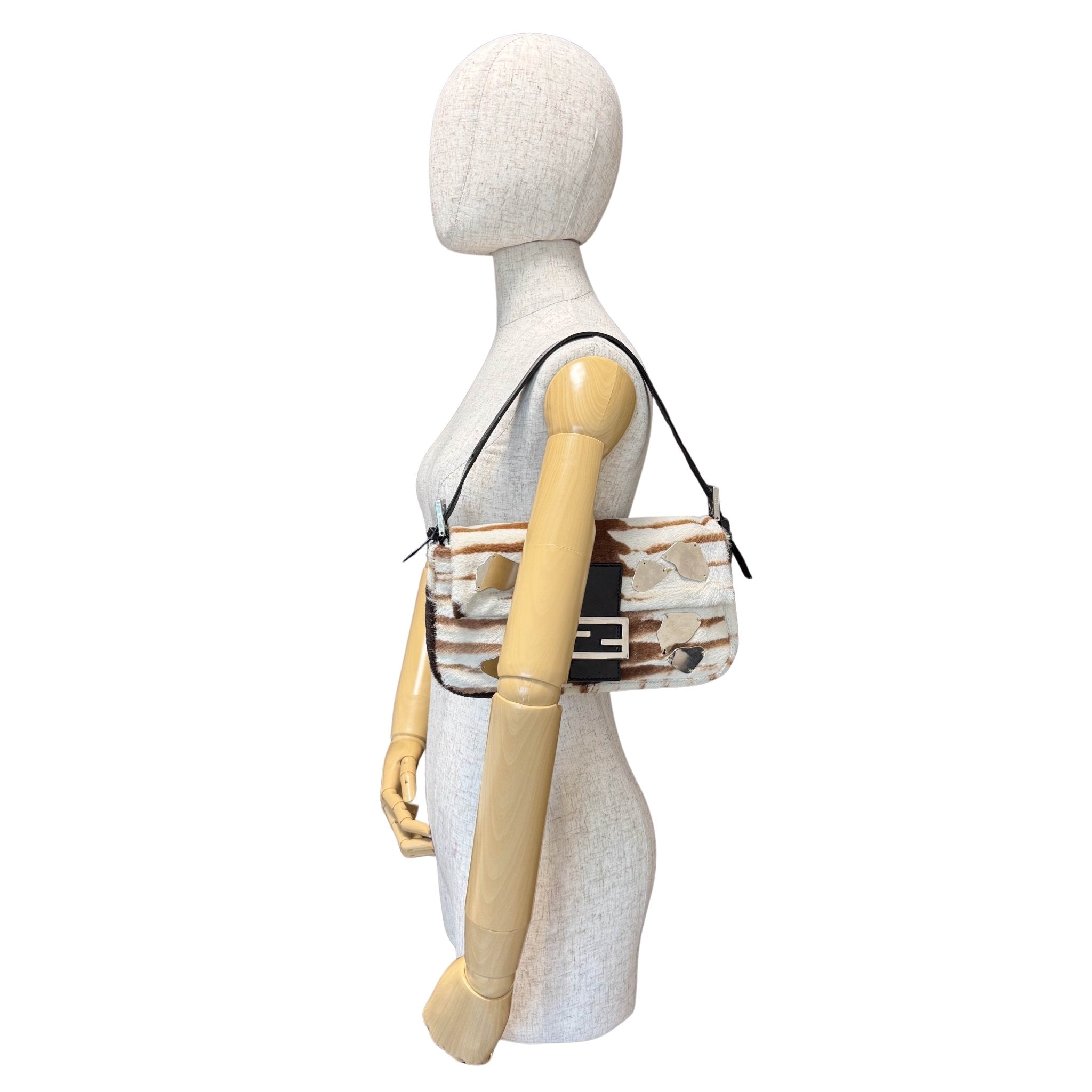 FENDI Mirror Pony Hair Baguette Shoulder Bag, in , Sold by HIVE PRELOVED - Shoulder Bags, ,