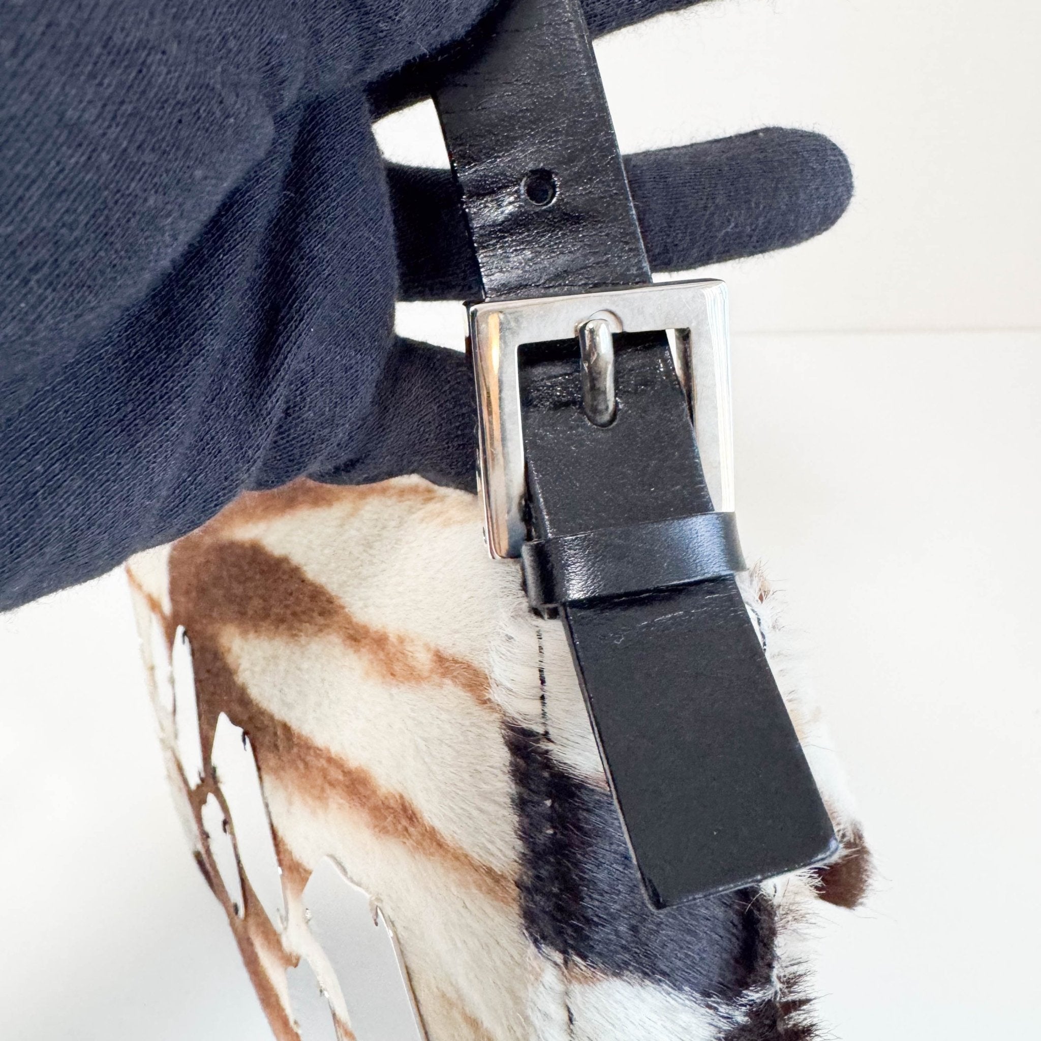 FENDI Mirror Pony Hair Baguette Shoulder Bag, in , Sold by HIVE PRELOVED - Shoulder Bags, ,