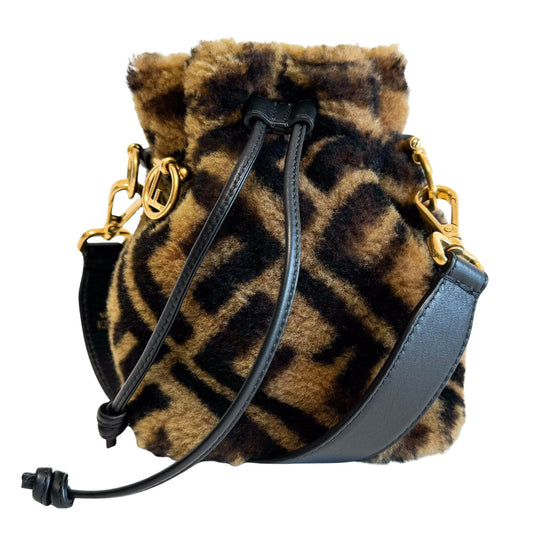 FENDI Mon Tresor Brown Zucca Sheepskin Mini Bag, in , Sold by HIVE PRELOVED - Shoulder Bags, ,