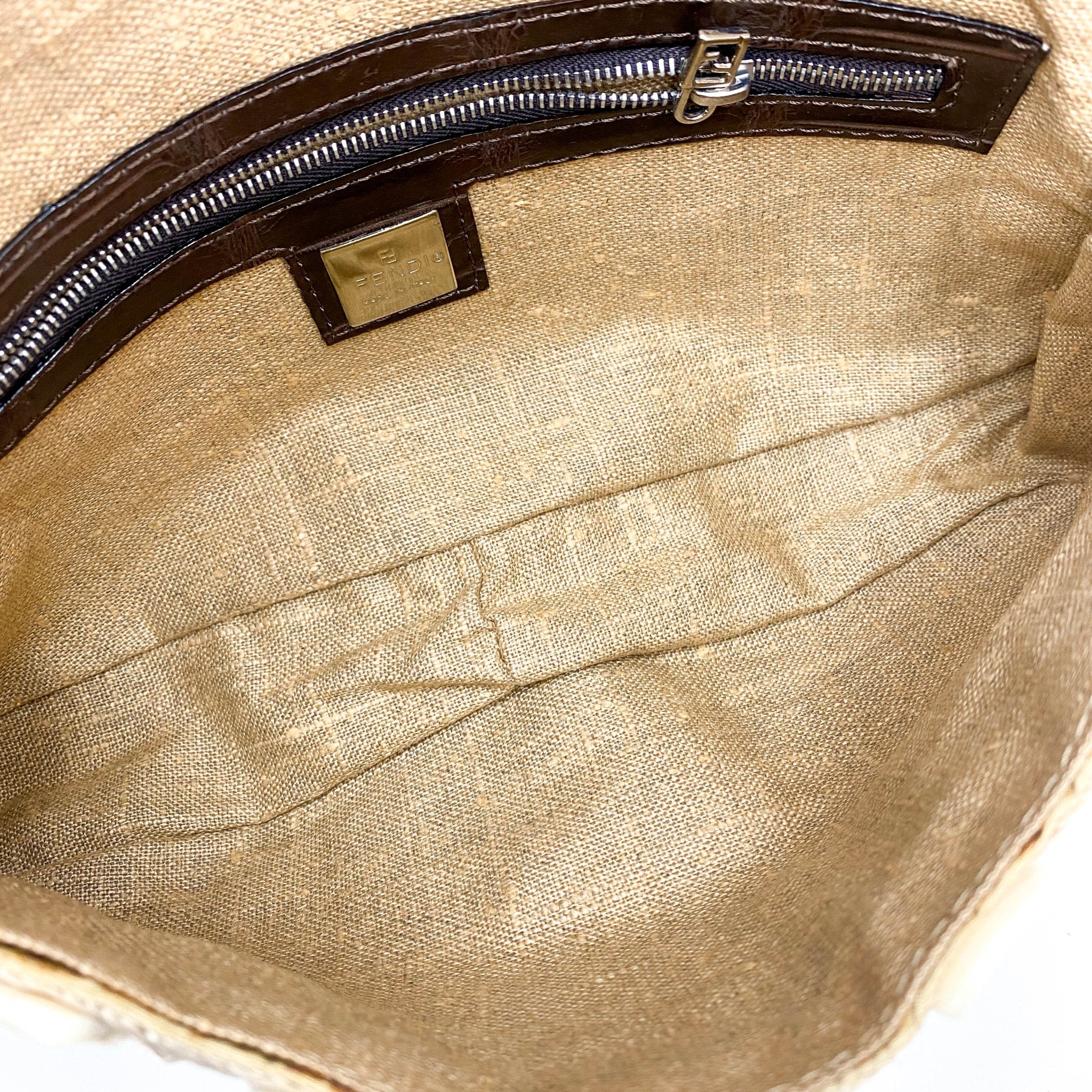 FENDI Mother of Pearl Embellished Satin×Leather Baugette, in , Sold by HIVE PRELOVED - Shoulder Bags, ,