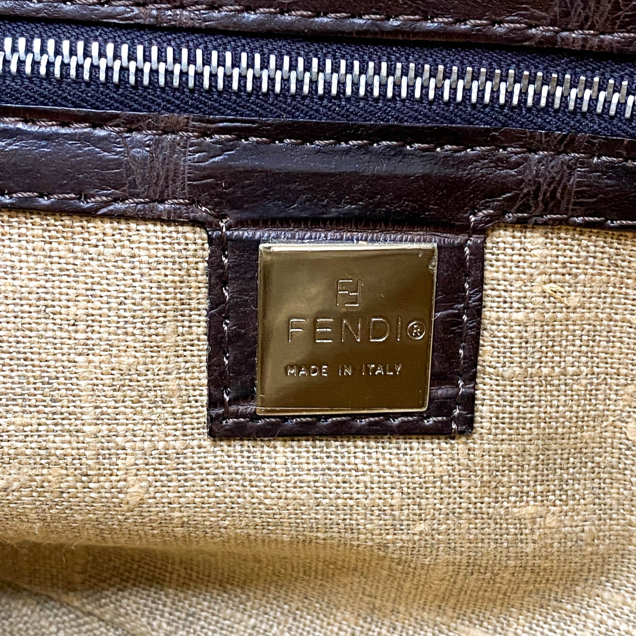 FENDI Mother of Pearl Embellished Satin×Leather Baugette, in , Sold by HIVE PRELOVED - Shoulder Bags, ,