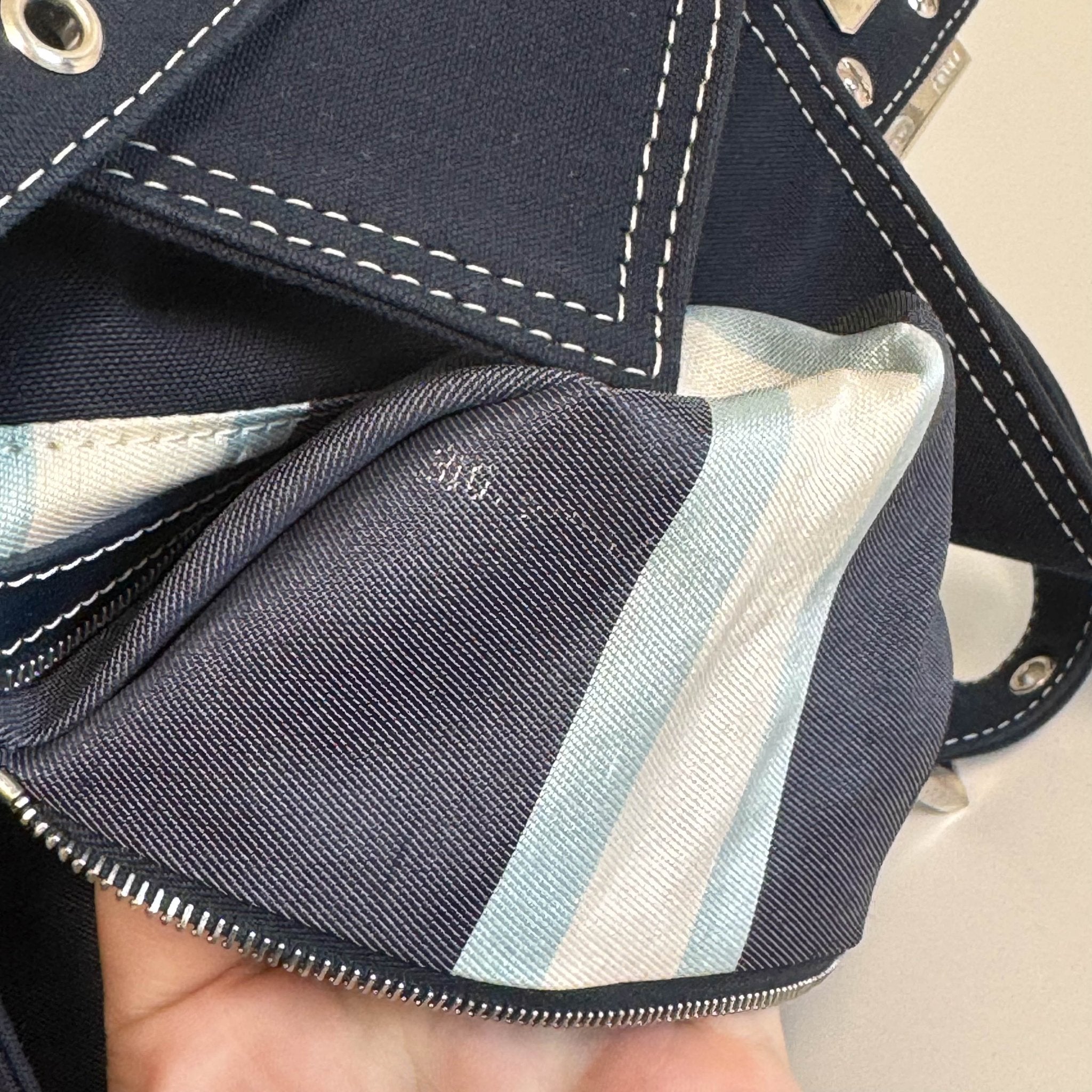 FENDI Navy Denim Canvas Baguette Shoulder Bag, in , Sold by HIVE PRELOVED - Shoulder Bags, ,