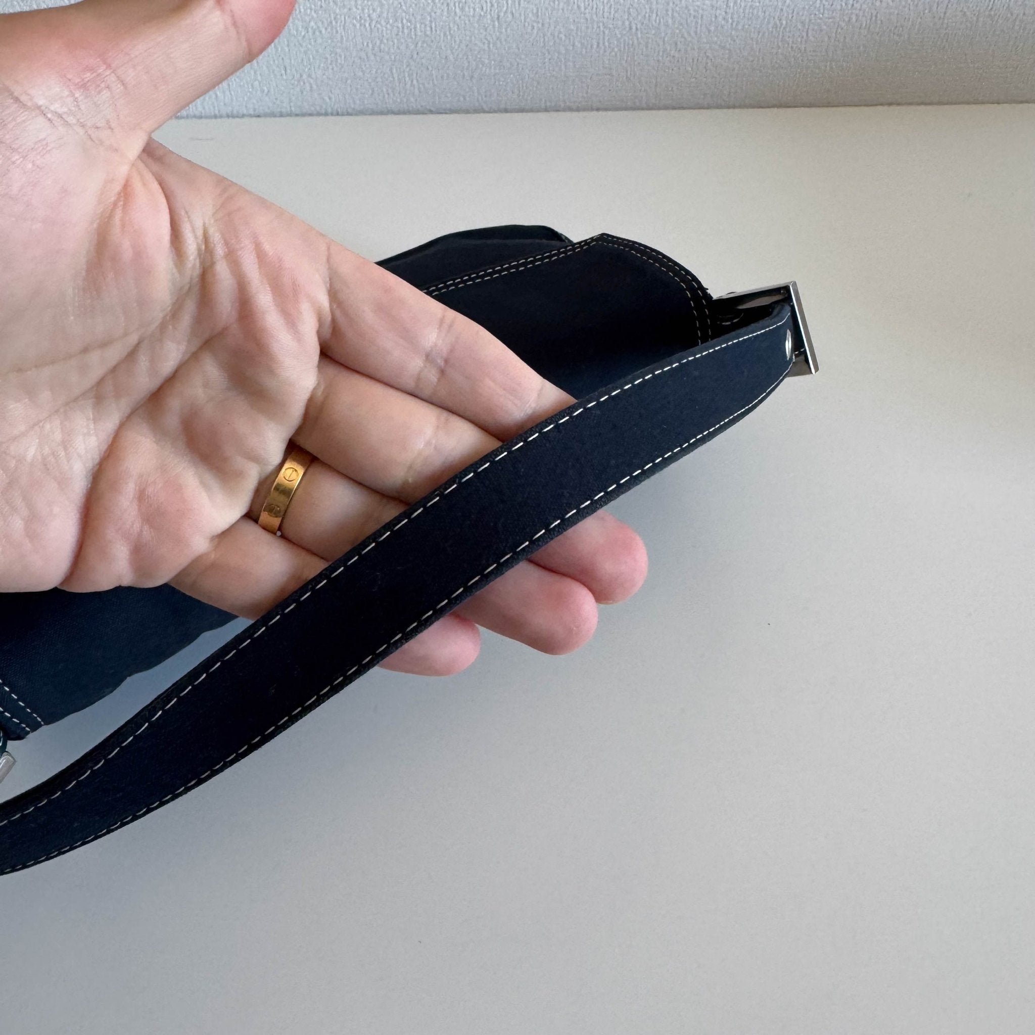 FENDI Navy Denim Canvas Baguette Shoulder Bag, in , Sold by HIVE PRELOVED - Shoulder Bags, ,