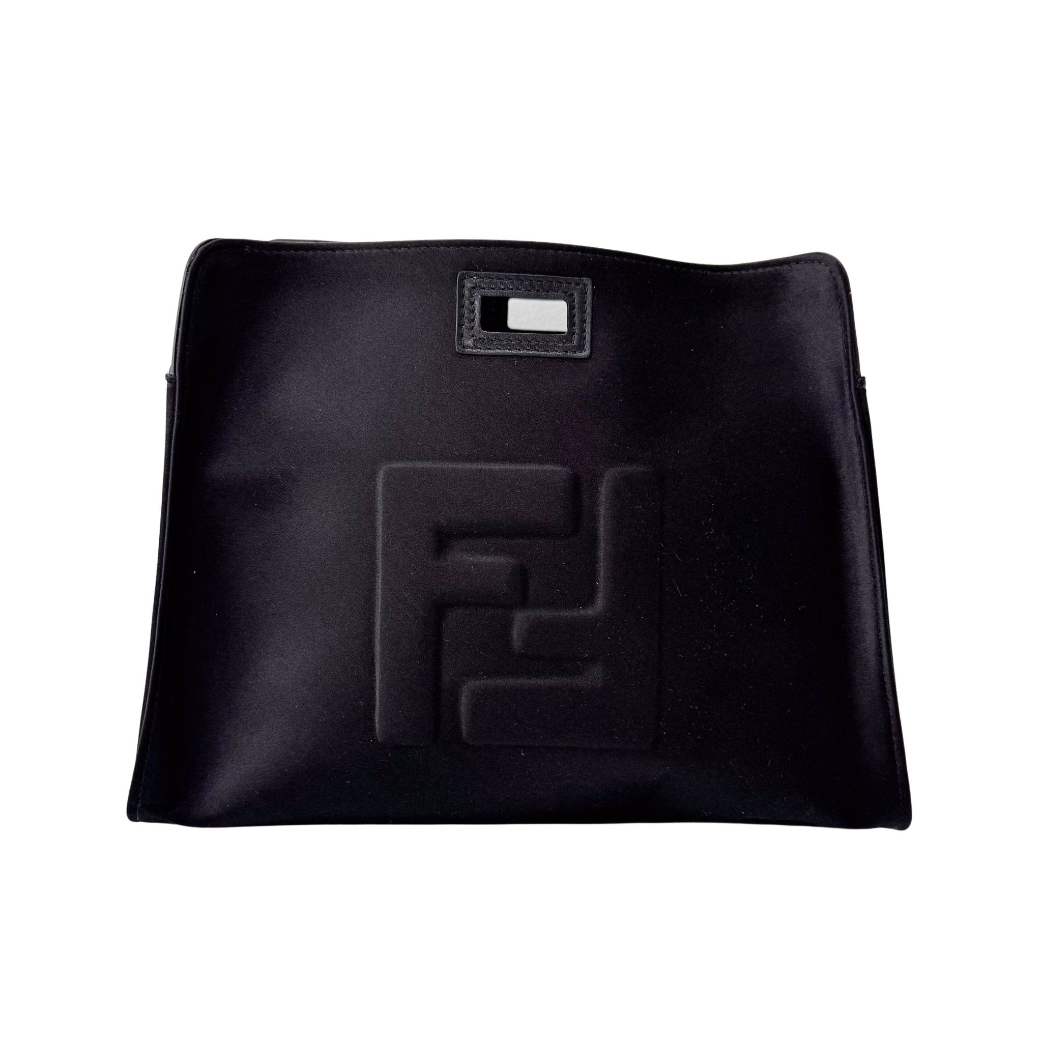 FENDI Peek - a - Boo Defender Black Satin Bag, in , Sold by HIVE PRELOVED - Clutch bags, Pouches,