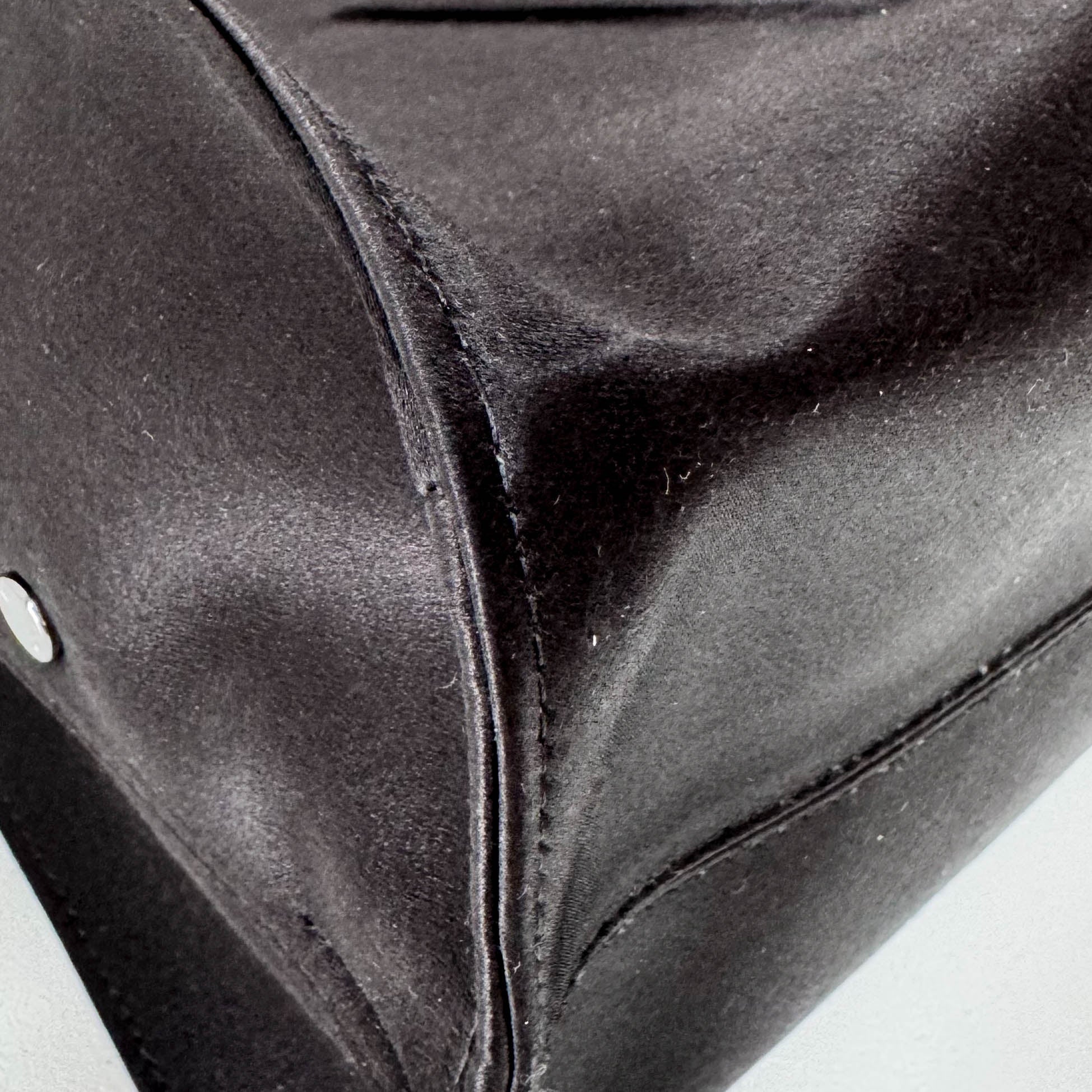 FENDI Peek - a - Boo Defender Black Satin Bag, in , Sold by HIVE PRELOVED - Clutch bags, Pouches,