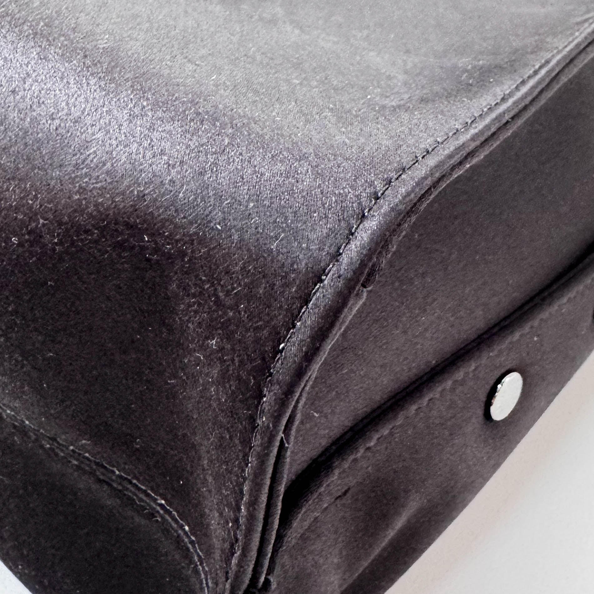 FENDI Peek - a - Boo Defender Black Satin Bag, in , Sold by HIVE PRELOVED - Clutch bags, Pouches,