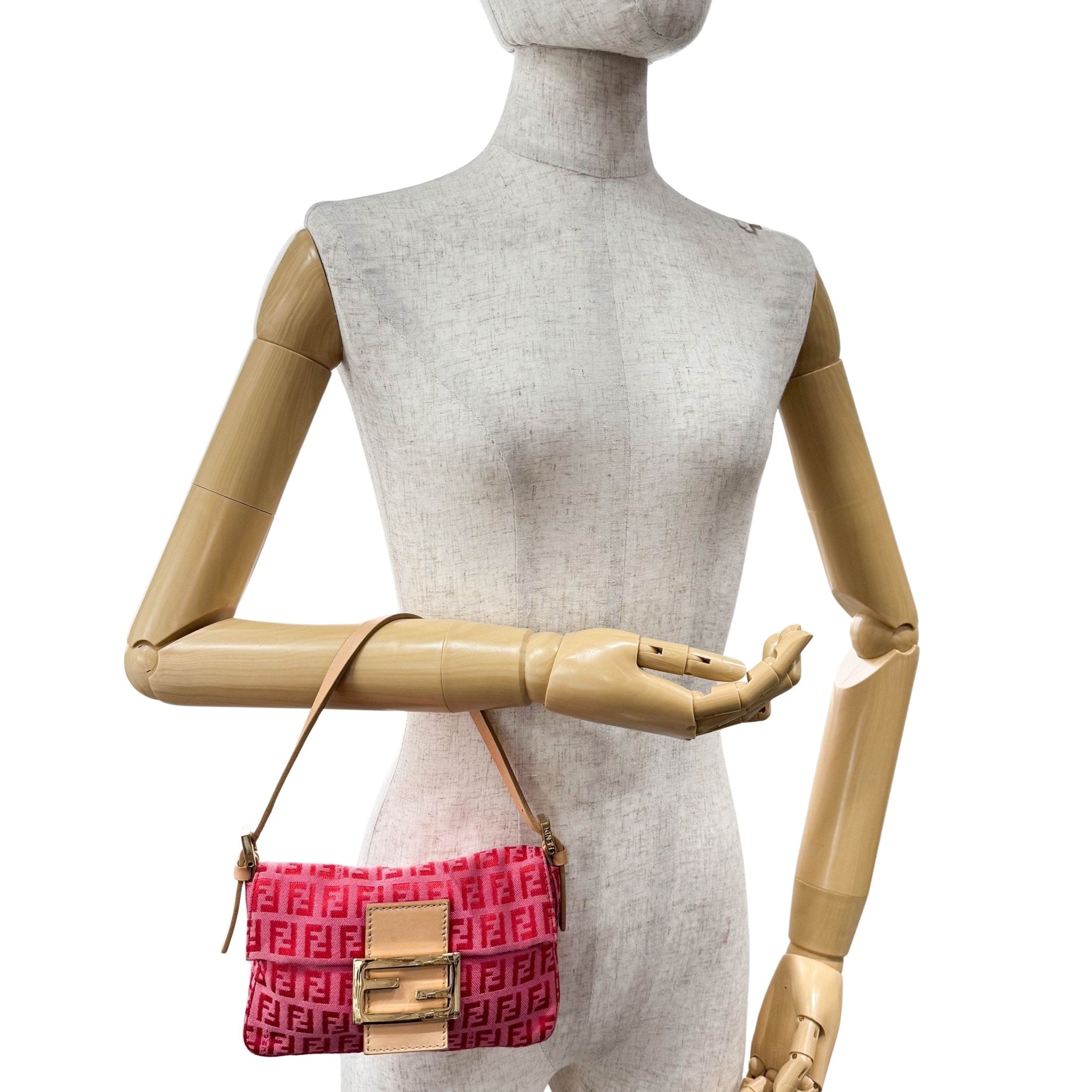 FENDI Pink Canvas Mini Baguette, in , Sold by HIVE PRELOVED - Shoulder Bags, ,