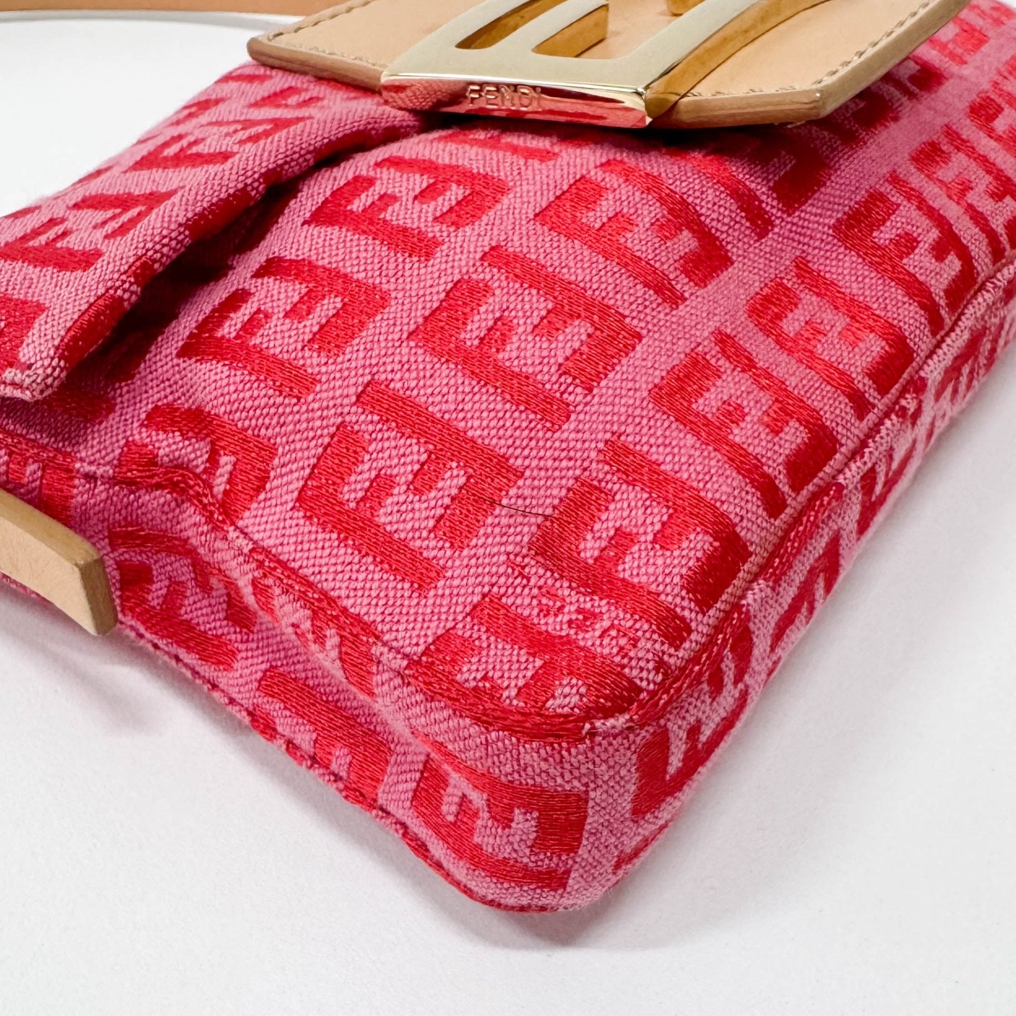 FENDI Pink Canvas Mini Baguette, in , Sold by HIVE PRELOVED - Shoulder Bags, ,