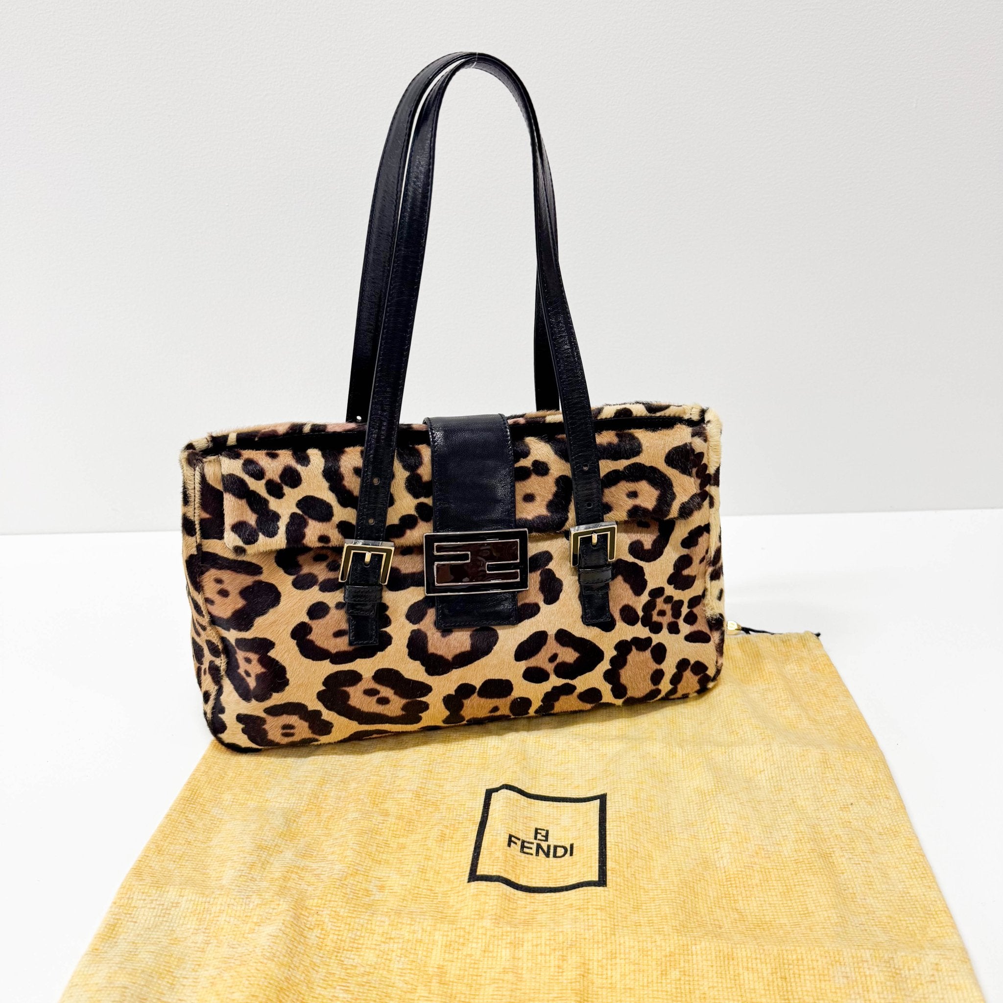 FENDI Pony Hair Leopard Print Shoulder Bag, in , Sold by HIVE PRELOVED - Shoulder Bags, ,