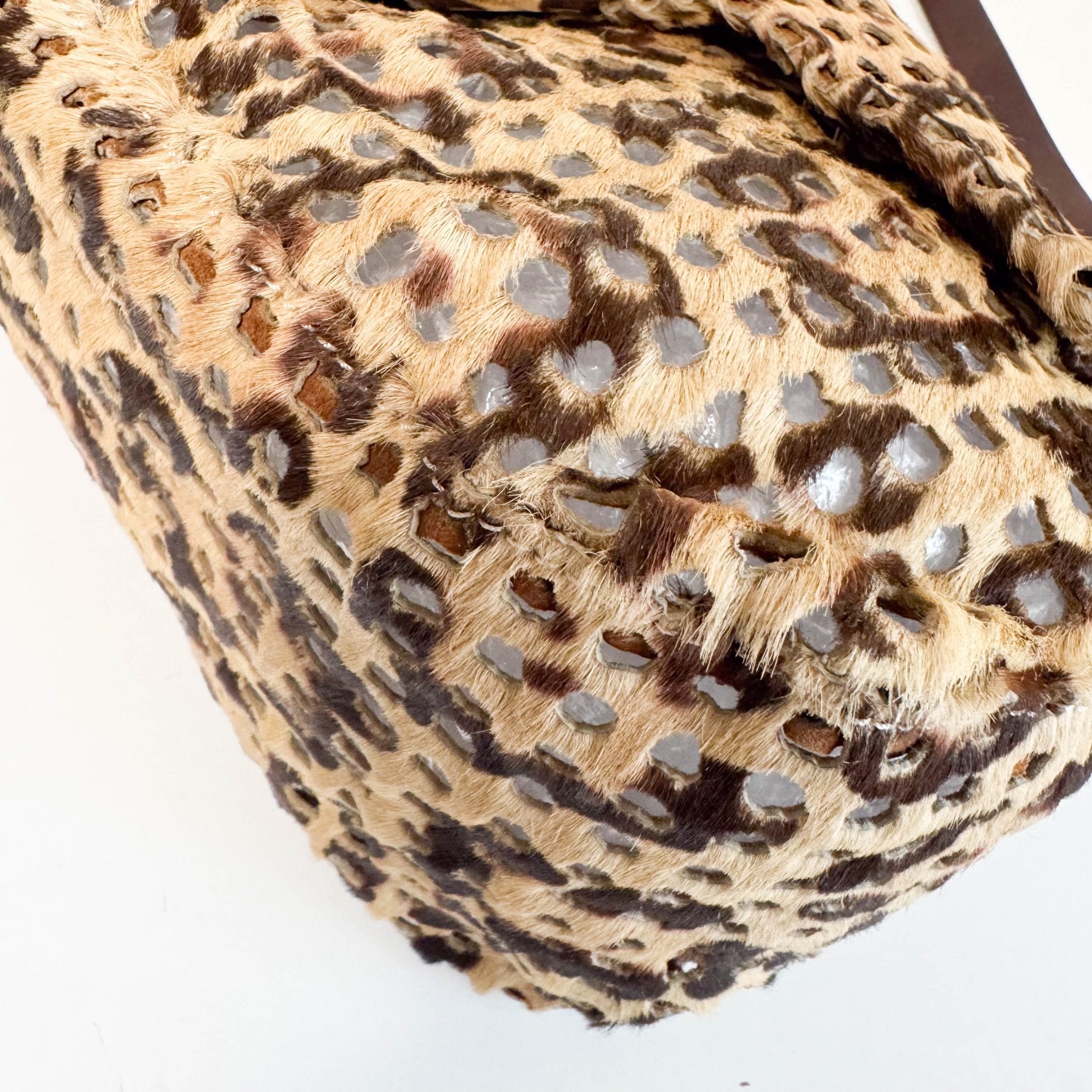 FENDI Rare 90s Perforated Pony Hair Animal Print Mamma Baguette, in , Sold by HIVE PRELOVED - Shoulder Bags, ,
