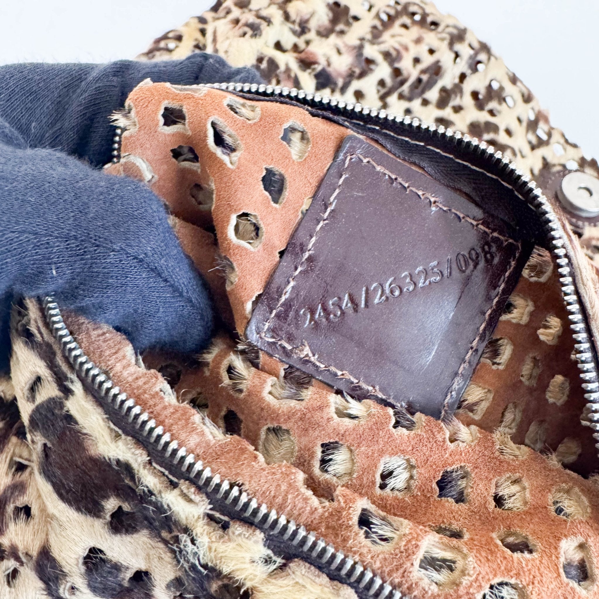 FENDI Rare 90s Perforated Pony Hair Animal Print Mamma Baguette, in , Sold by HIVE PRELOVED - Shoulder Bags, ,