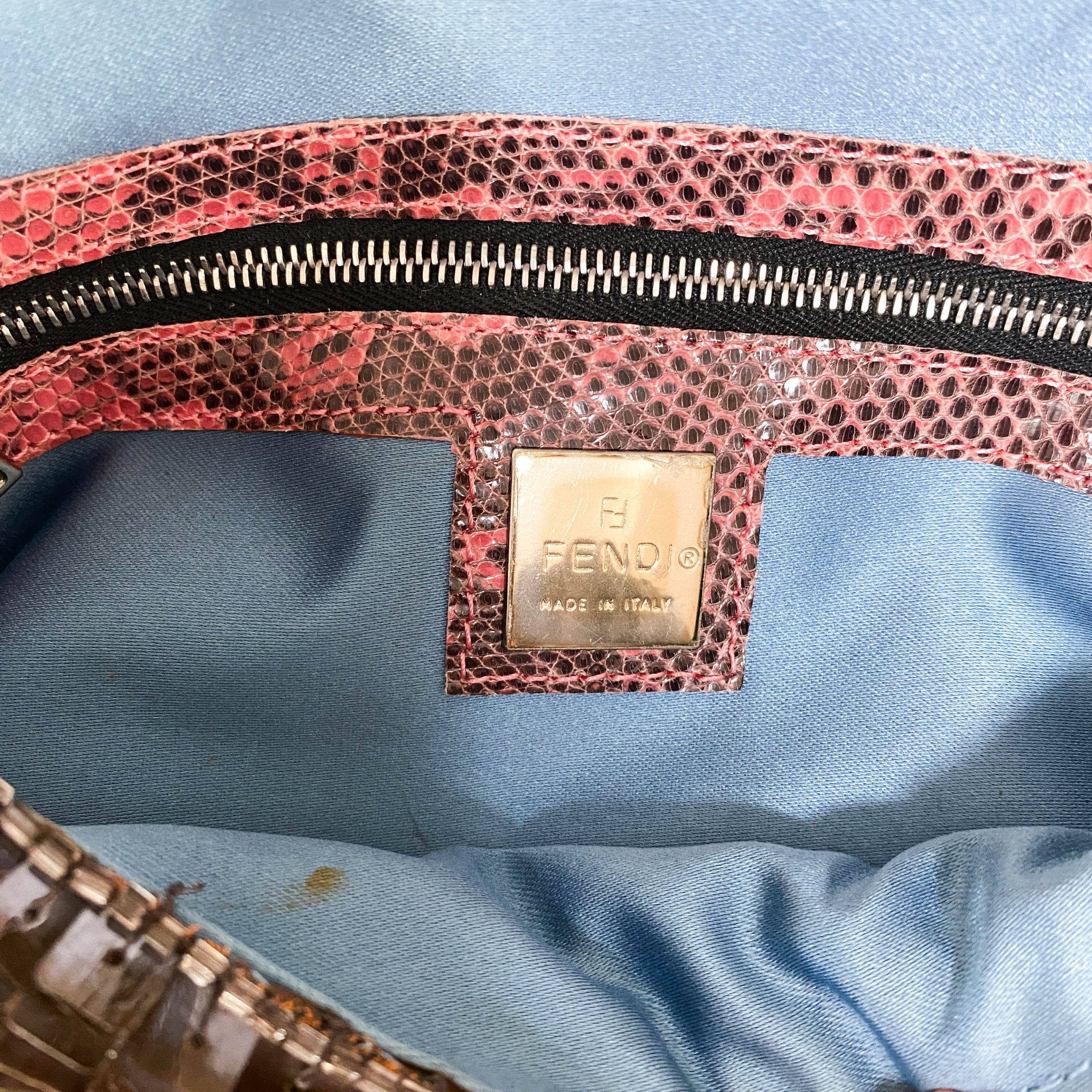 FENDI Rare Baguette Brown Pink Sequin / Beads Shoulder Bag, in , Sold by HIVE PRELOVED - Shoulder Bags, ,