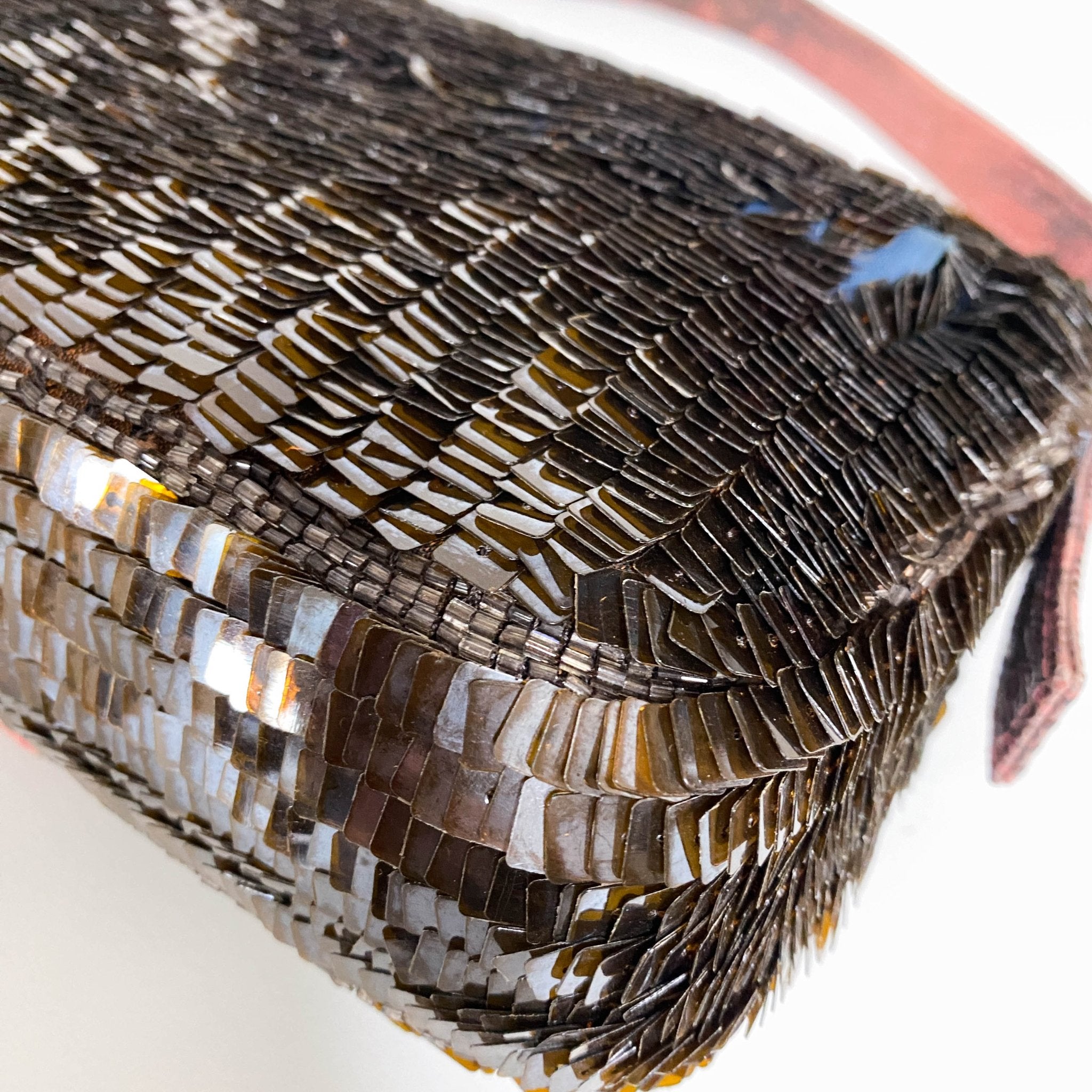 FENDI Rare Baguette Brown Pink Sequin / Beads Shoulder Bag, in , Sold by HIVE PRELOVED - Shoulder Bags, ,