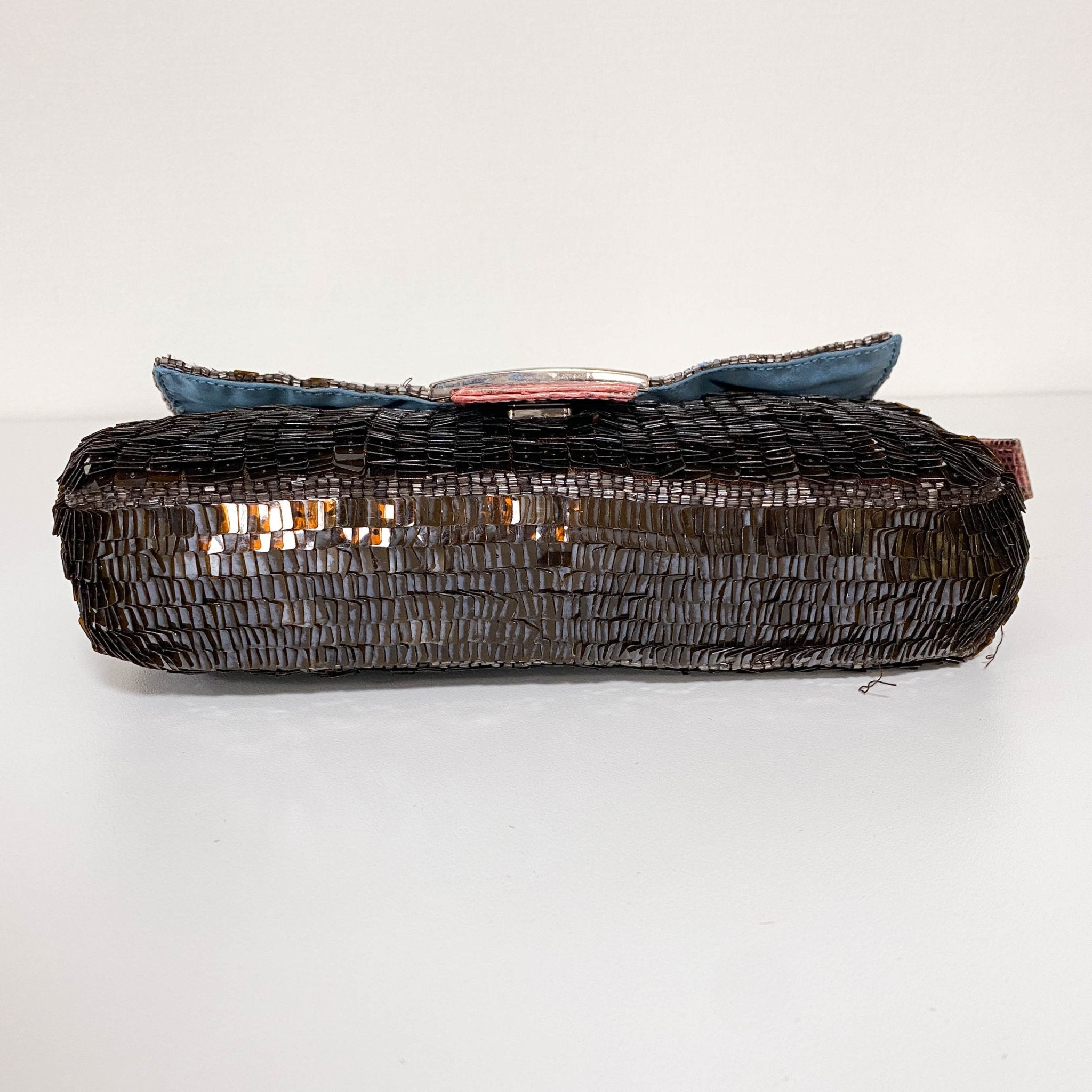 FENDI Rare Baguette Brown Pink Sequin / Beads Shoulder Bag, in , Sold by HIVE PRELOVED - Shoulder Bags, ,