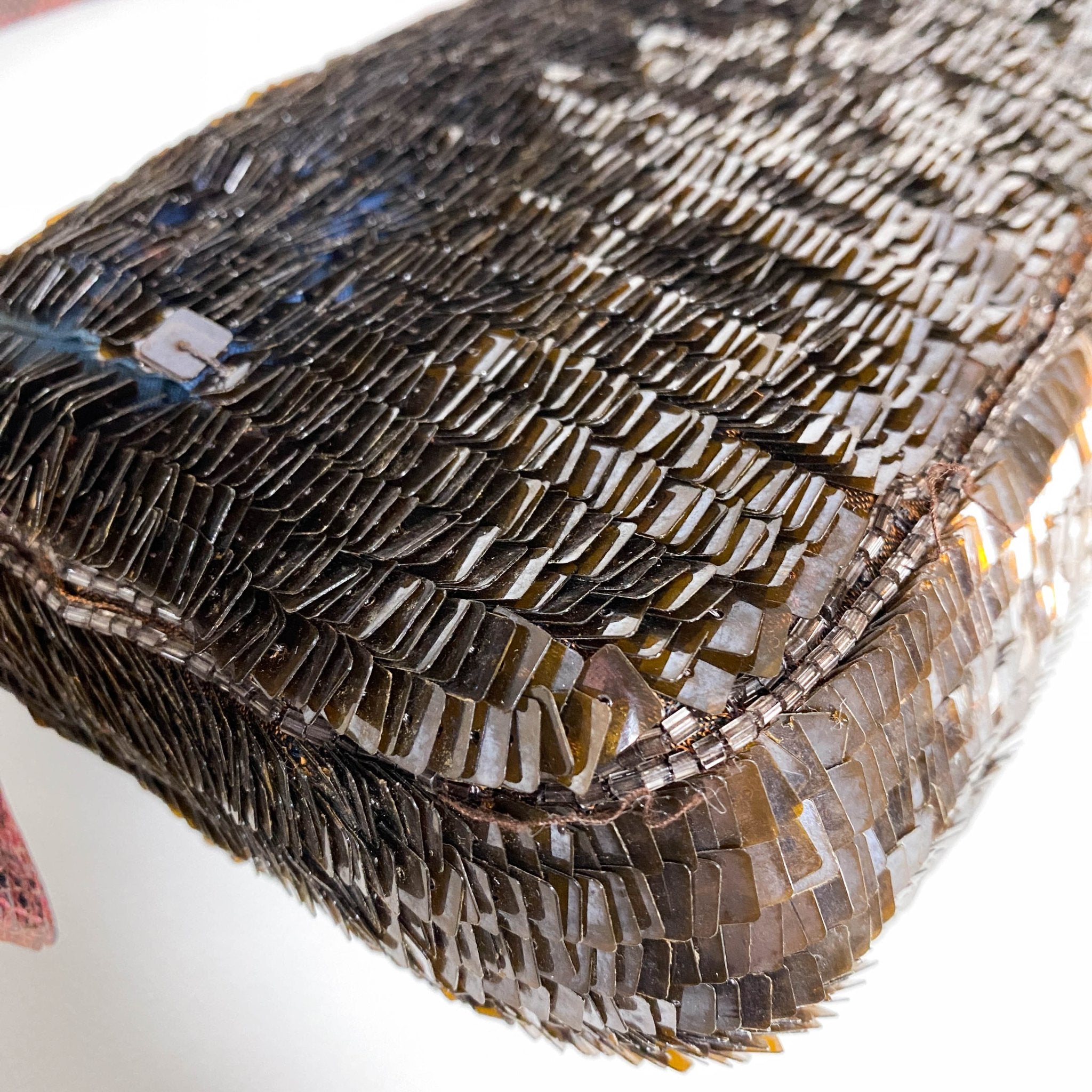 FENDI Rare Baguette Brown Pink Sequin / Beads Shoulder Bag, in , Sold by HIVE PRELOVED - Shoulder Bags, ,