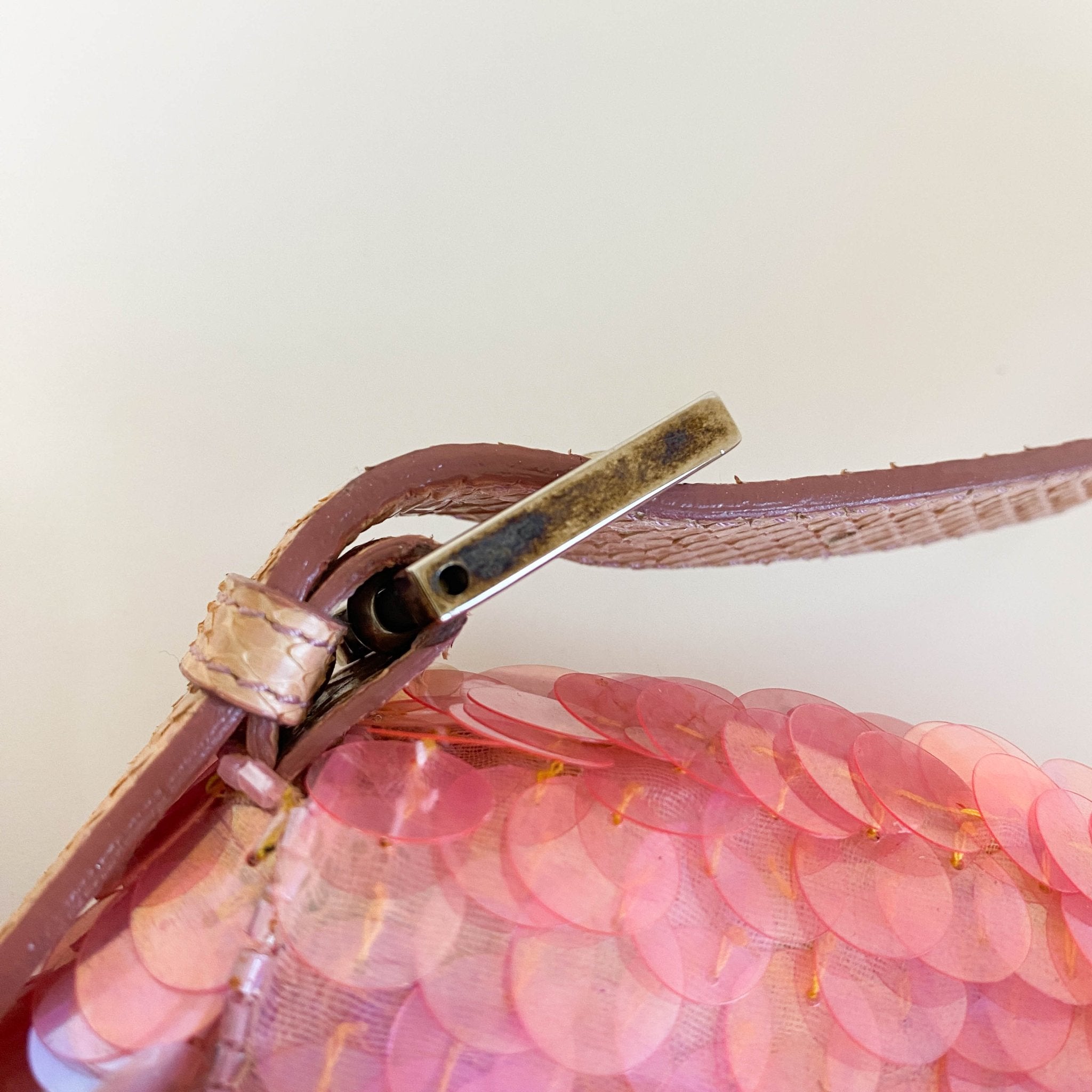 FENDI Rare Baguette Pink Sequin Rhinestone Hardware Shoulder Bag, in , Sold by HIVE PRELOVED - Shoulder Bags, ,