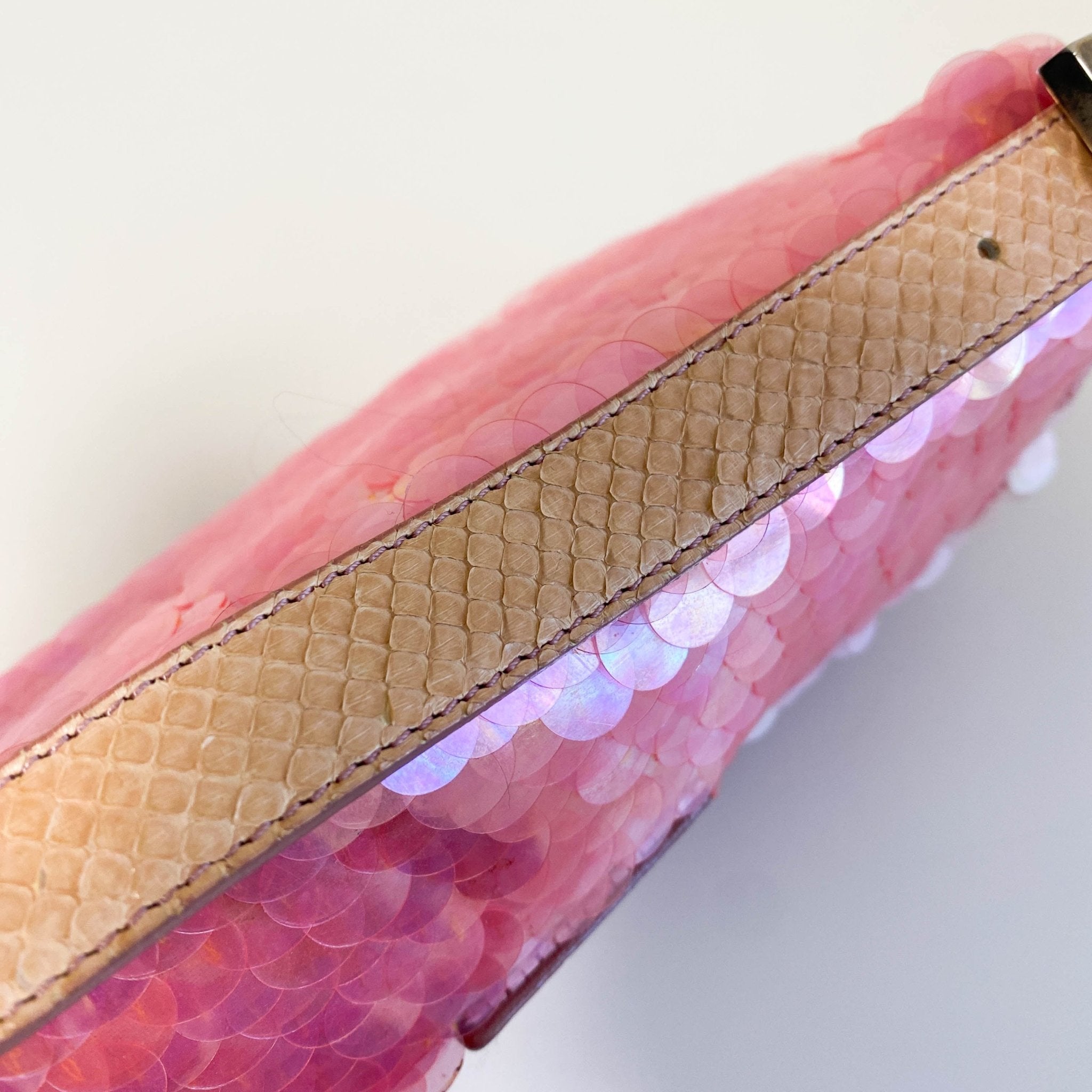 FENDI Rare Baguette Pink Sequin Rhinestone Hardware Shoulder Bag, in , Sold by HIVE PRELOVED - Shoulder Bags, ,