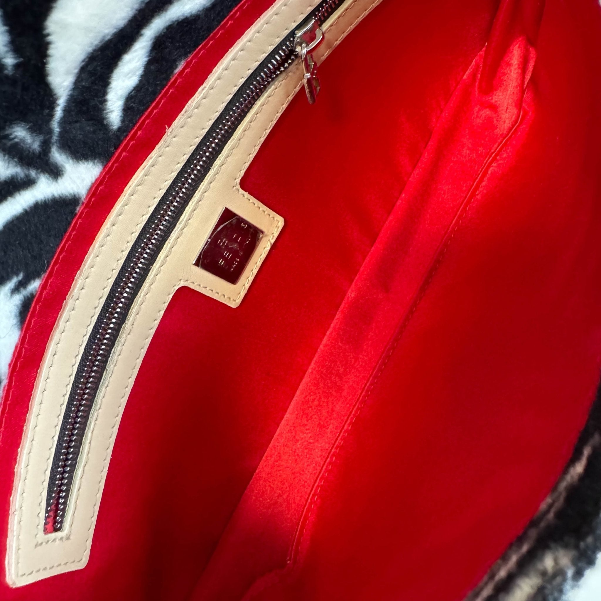 FENDI Rare Baguette Zebra Design Cotton Fabric Shoulder Bag, in , Sold by HIVE PRELOVED - Shoulder Bags, ,
