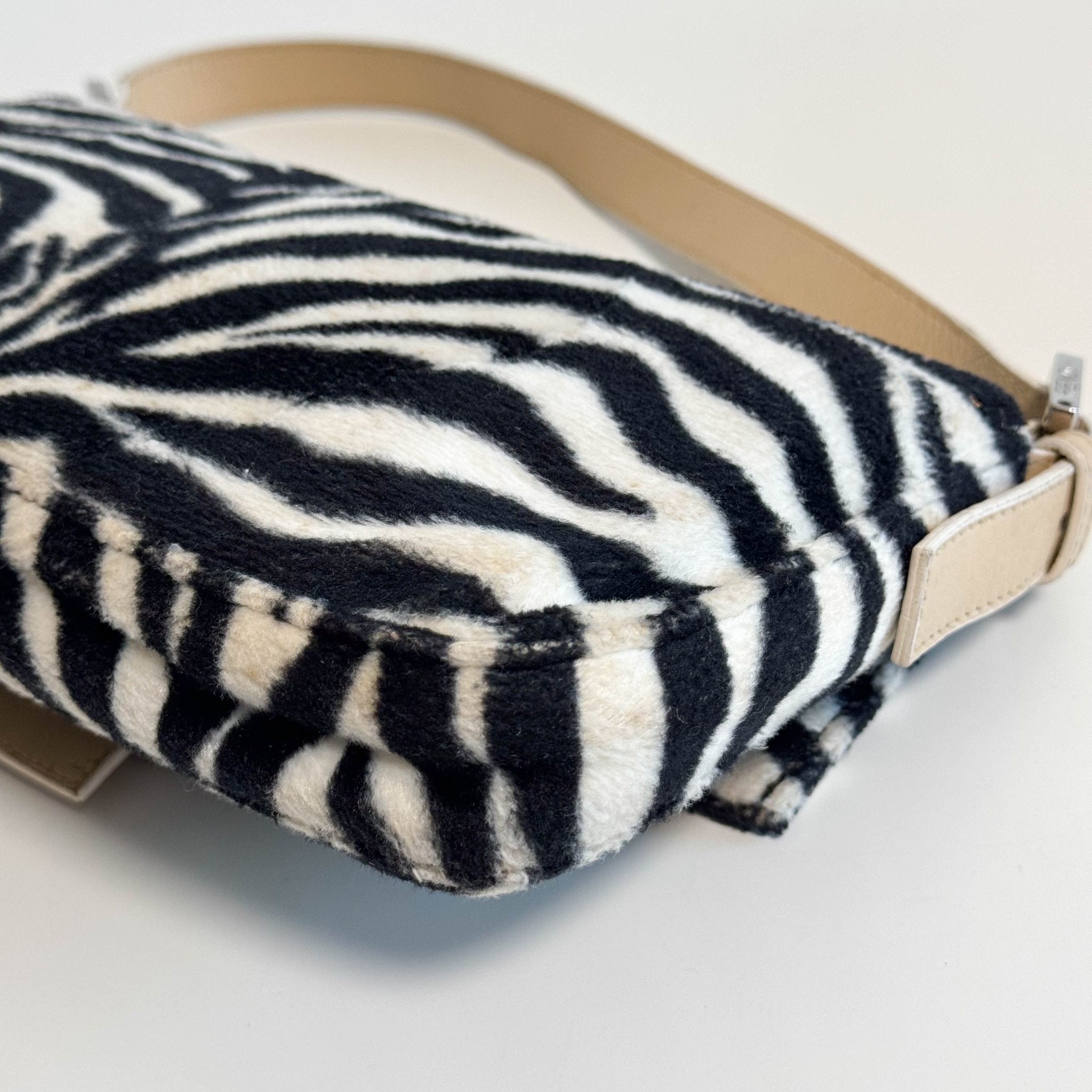 FENDI Rare Baguette Zebra Design Cotton Fabric Shoulder Bag, in , Sold by HIVE PRELOVED - Shoulder Bags, ,