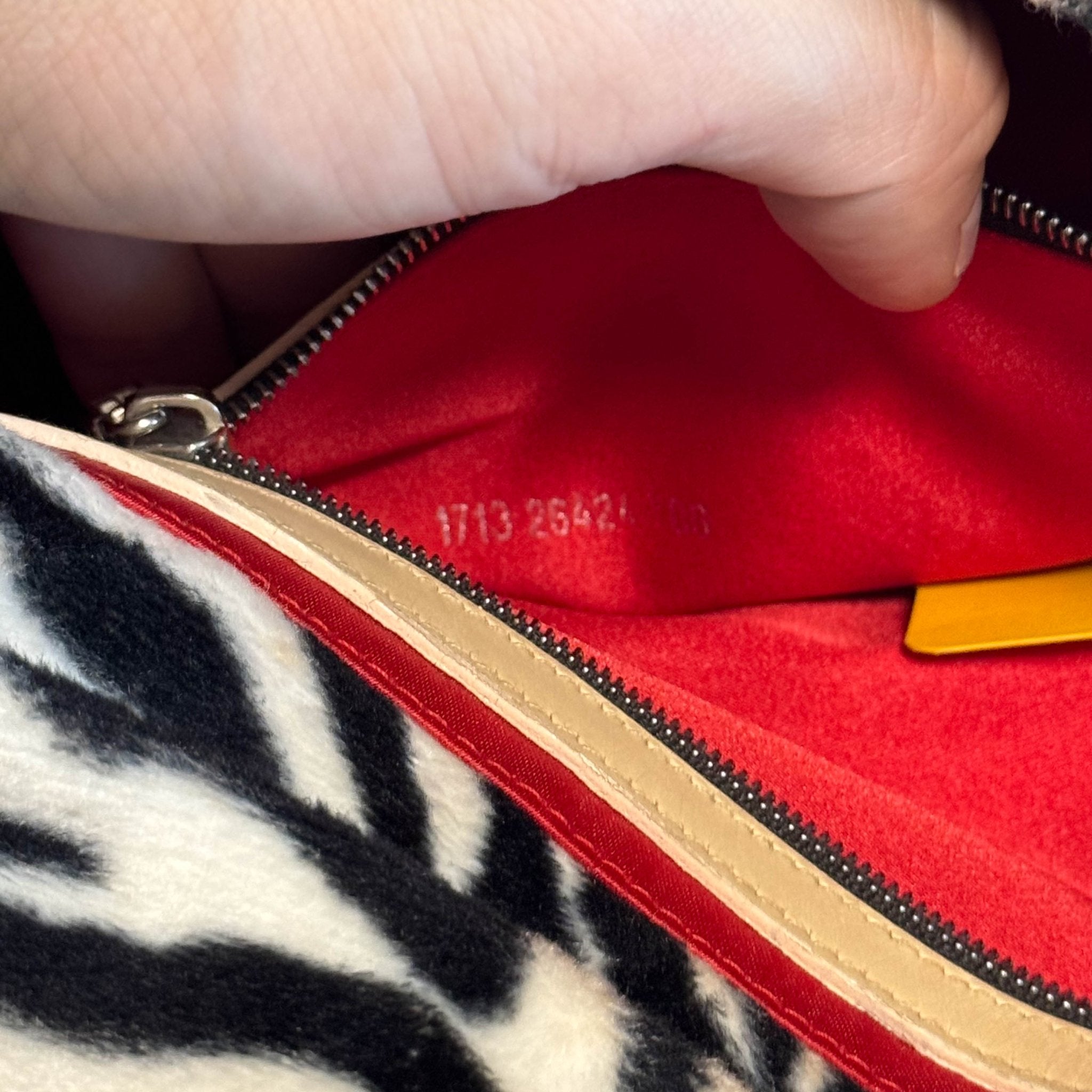 FENDI Rare Baguette Zebra Design Cotton Fabric Shoulder Bag, in , Sold by HIVE PRELOVED - Shoulder Bags, ,