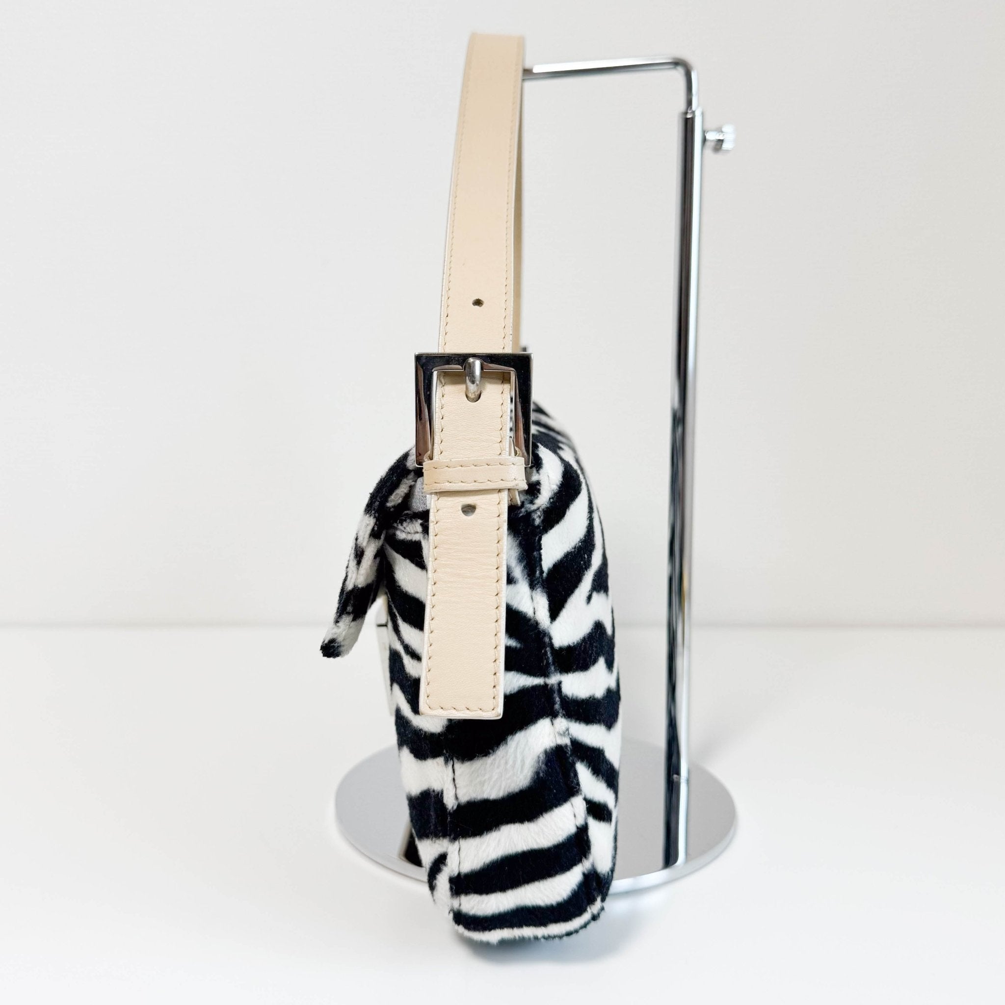FENDI Rare Baguette Zebra Design Cotton Fabric Shoulder Bag, in , Sold by HIVE PRELOVED - Shoulder Bags, ,