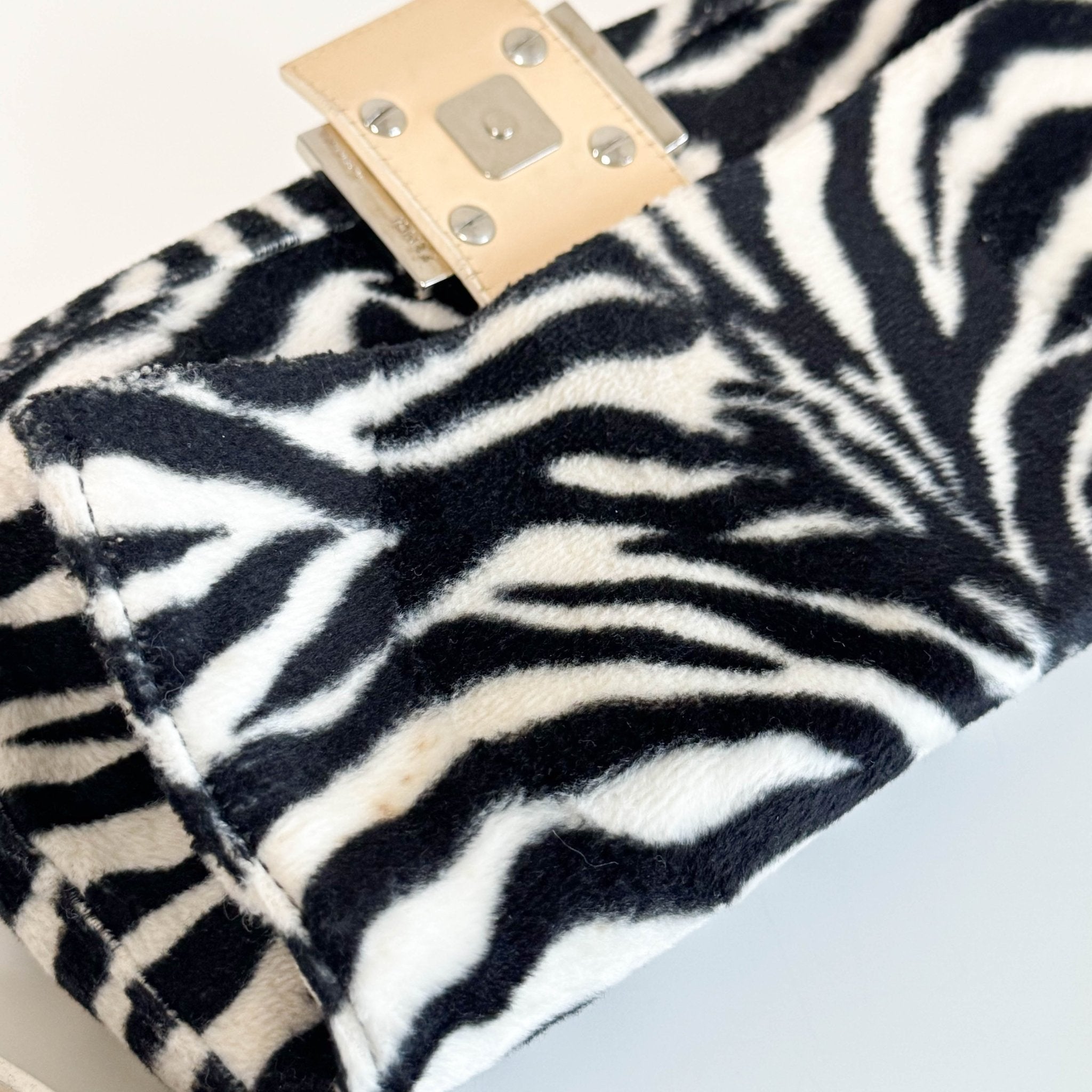 FENDI Rare Baguette Zebra Design Cotton Fabric Shoulder Bag, in , Sold by HIVE PRELOVED - Shoulder Bags, ,