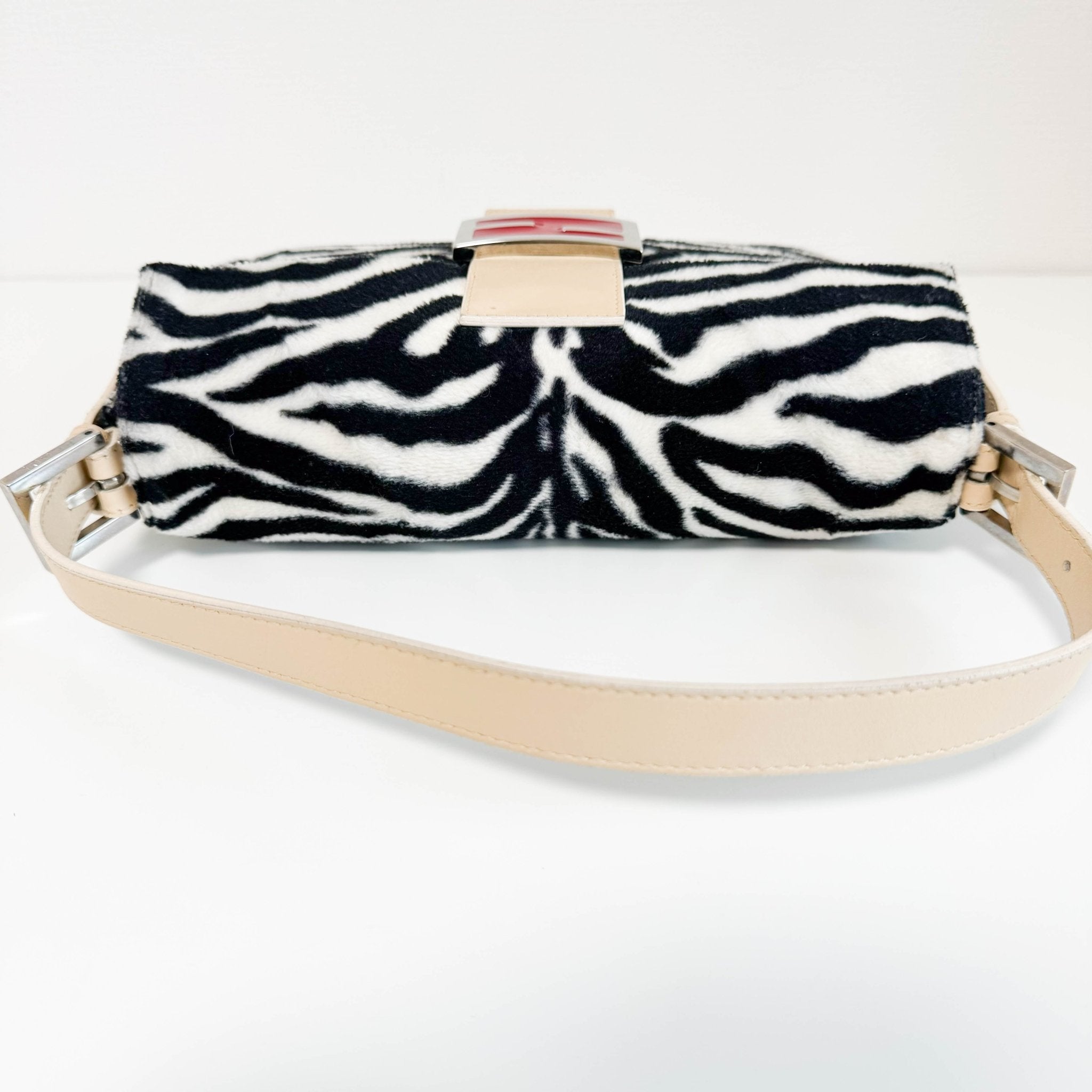 FENDI Rare Baguette Zebra Design Cotton Fabric Shoulder Bag, in , Sold by HIVE PRELOVED - Shoulder Bags, ,