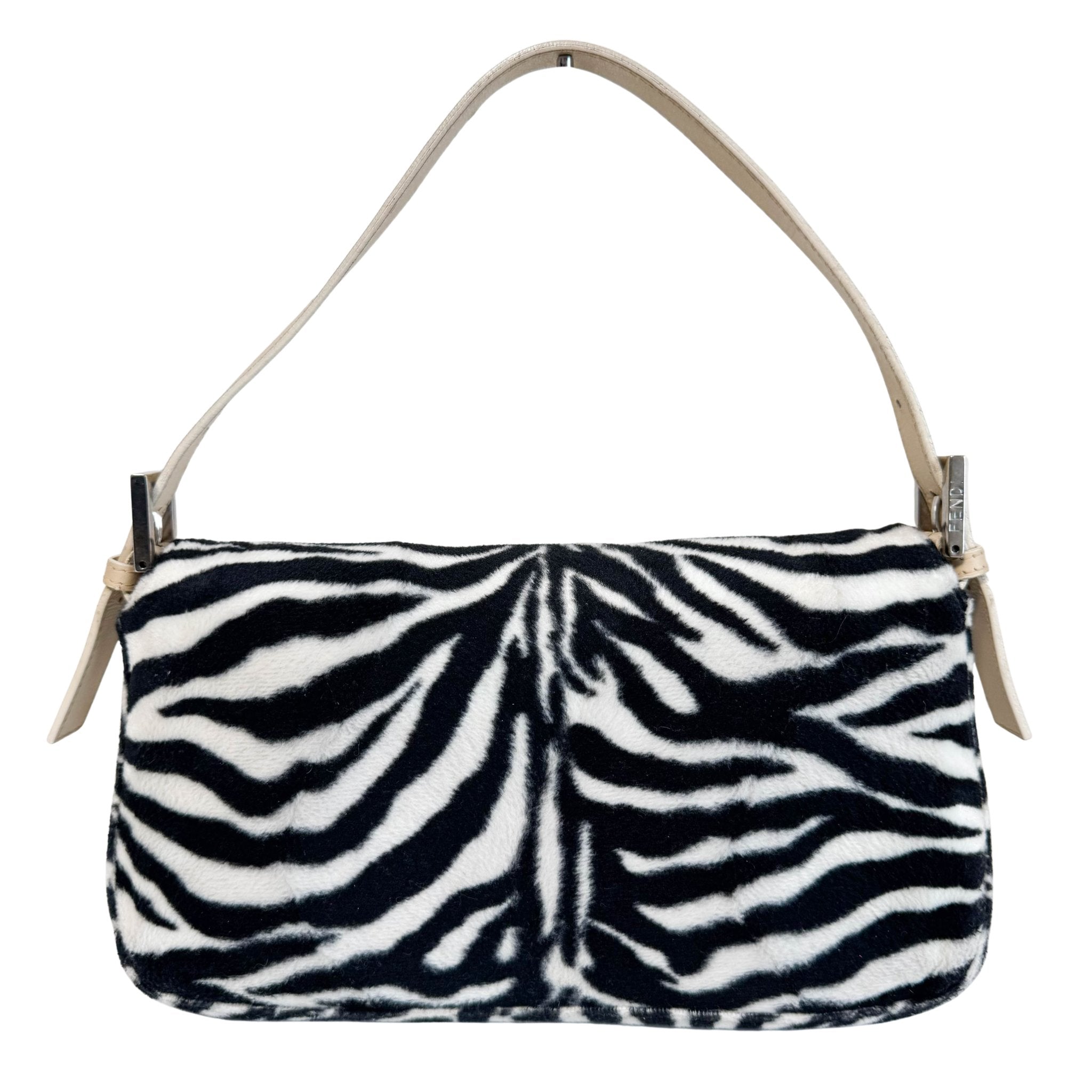 FENDI Rare Baguette Zebra Design Cotton Fabric Shoulder Bag, in , Sold by HIVE PRELOVED - Shoulder Bags, ,