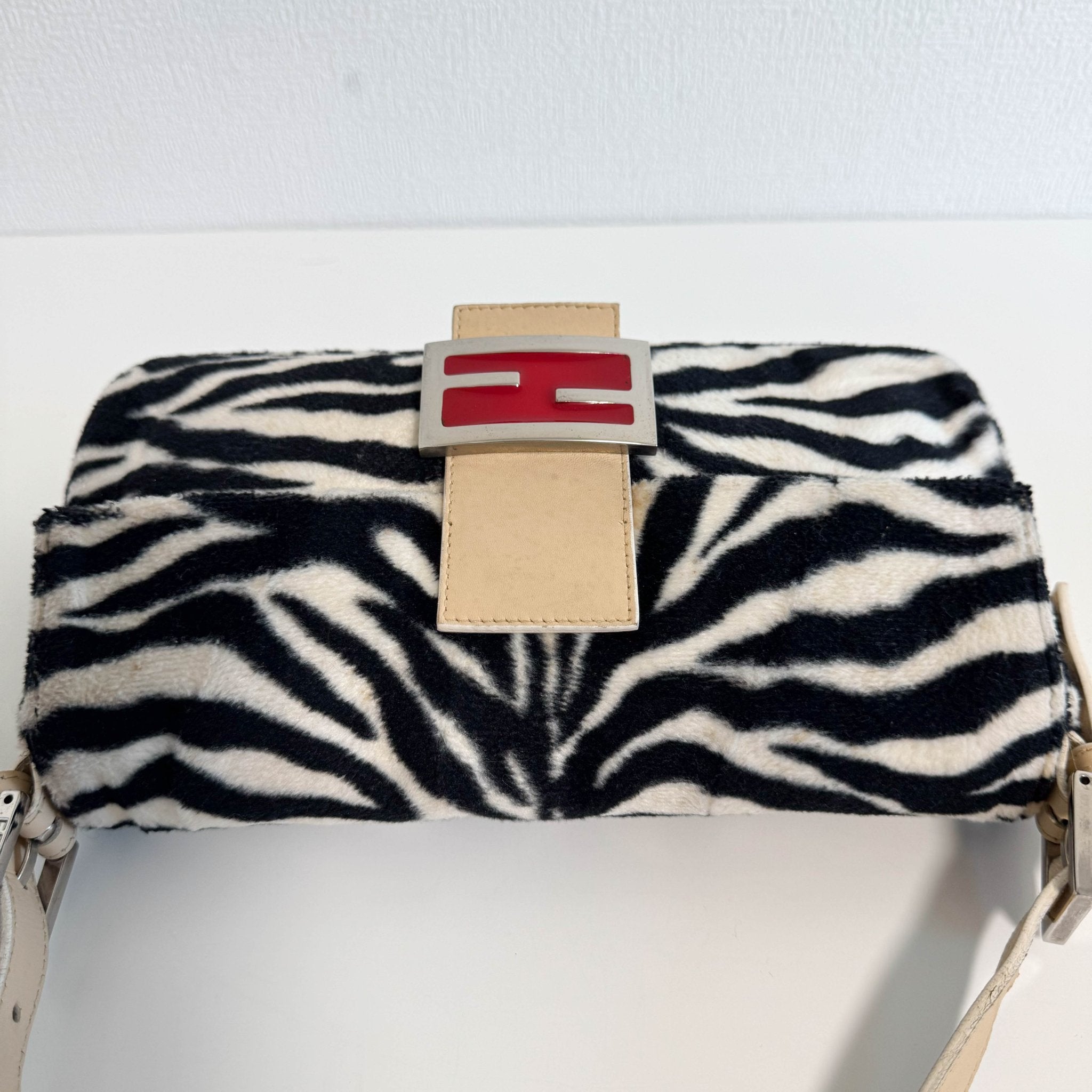 FENDI Rare Baguette Zebra Design Cotton Fabric Shoulder Bag, in , Sold by HIVE PRELOVED - Shoulder Bags, ,