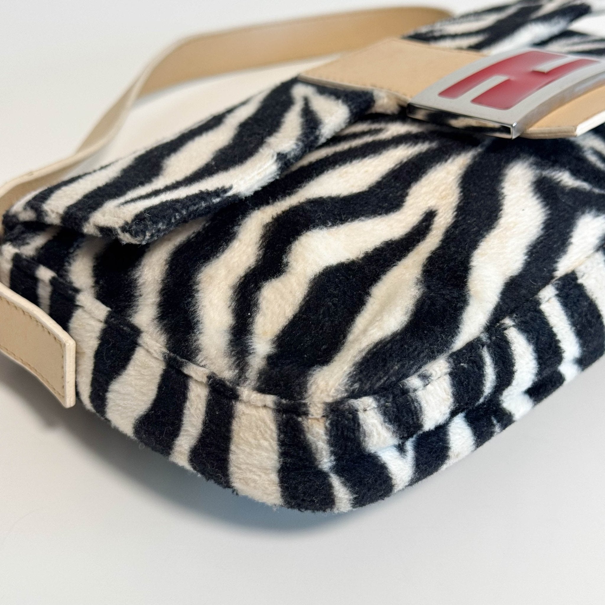 FENDI Rare Baguette Zebra Design Cotton Fabric Shoulder Bag, in , Sold by HIVE PRELOVED - Shoulder Bags, ,