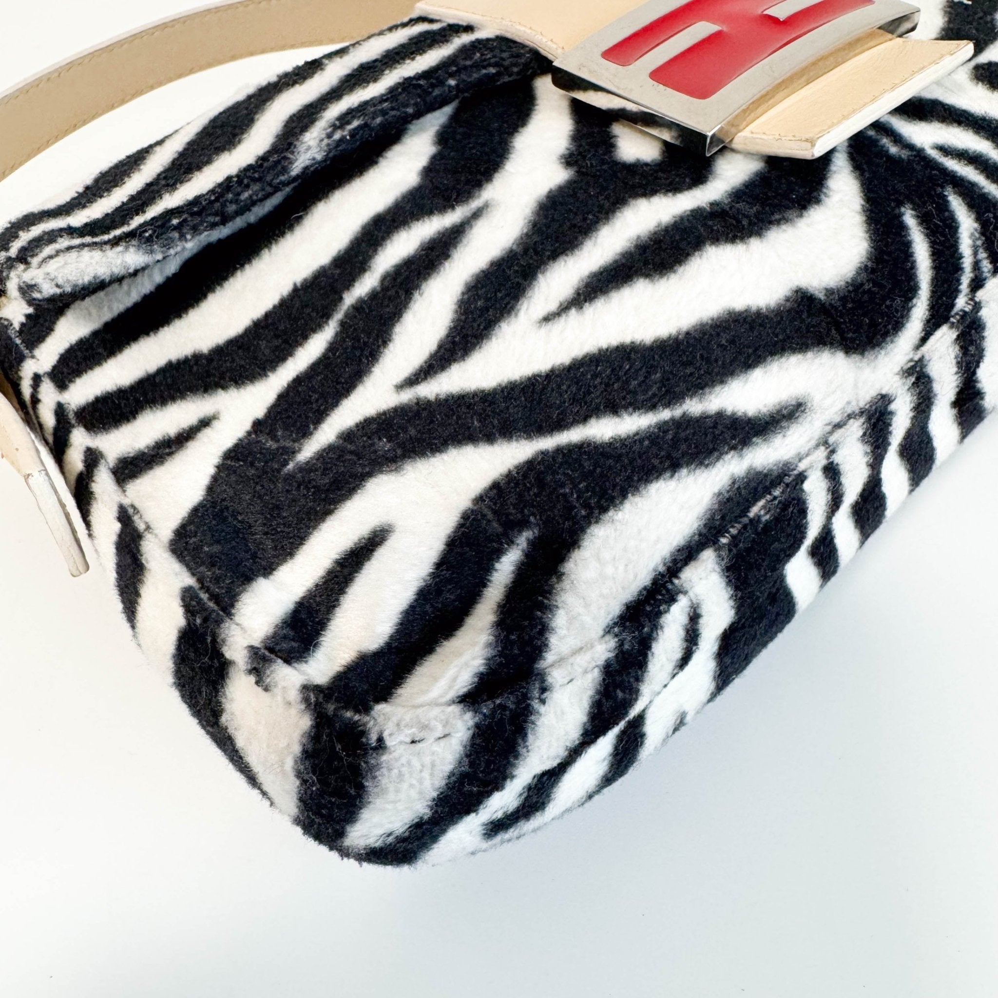FENDI Rare Baguette Zebra Design Cotton Fabric Shoulder Bag, in , Sold by HIVE PRELOVED - Shoulder Bags, ,
