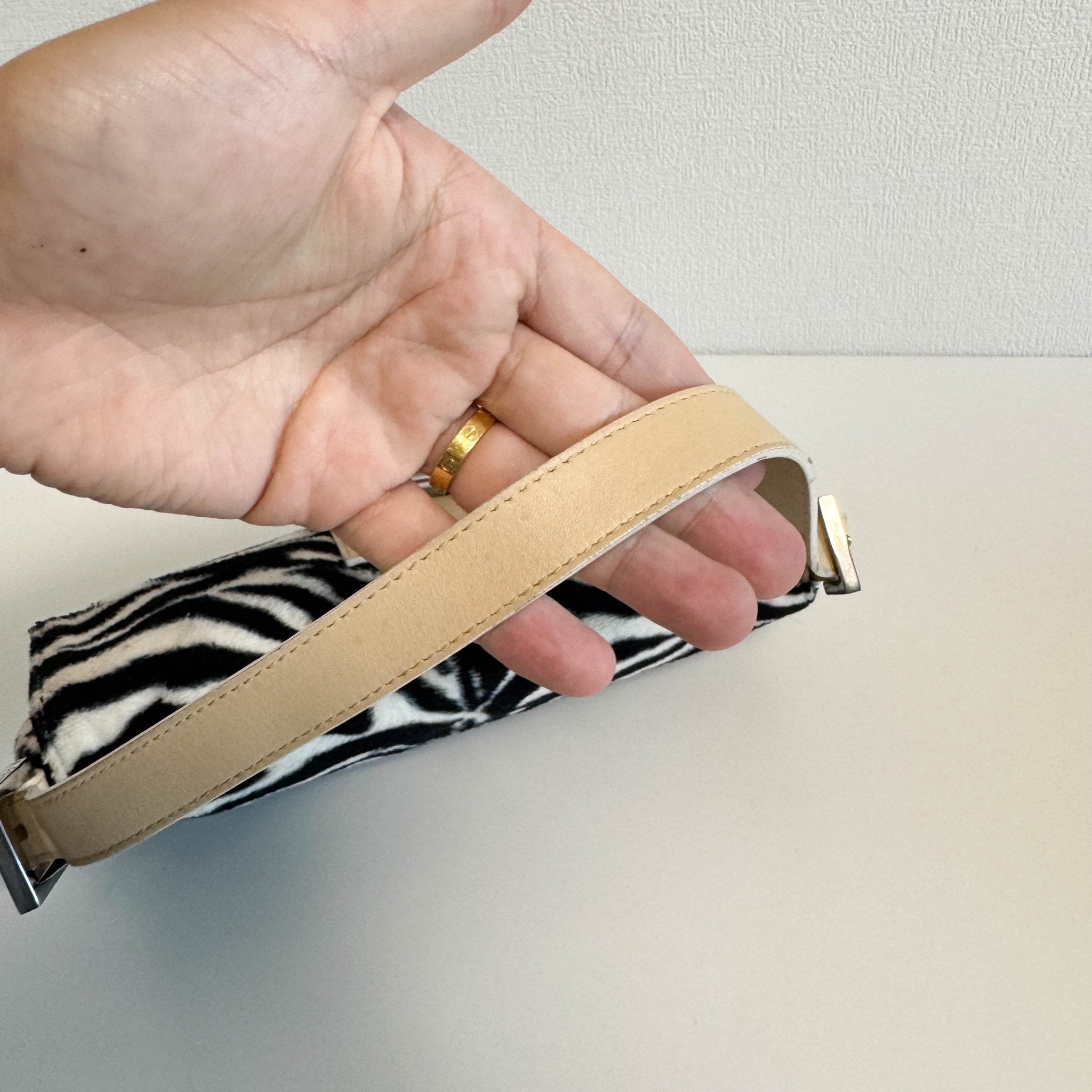 FENDI Rare Baguette Zebra Design Cotton Fabric Shoulder Bag, in , Sold by HIVE PRELOVED - Shoulder Bags, ,