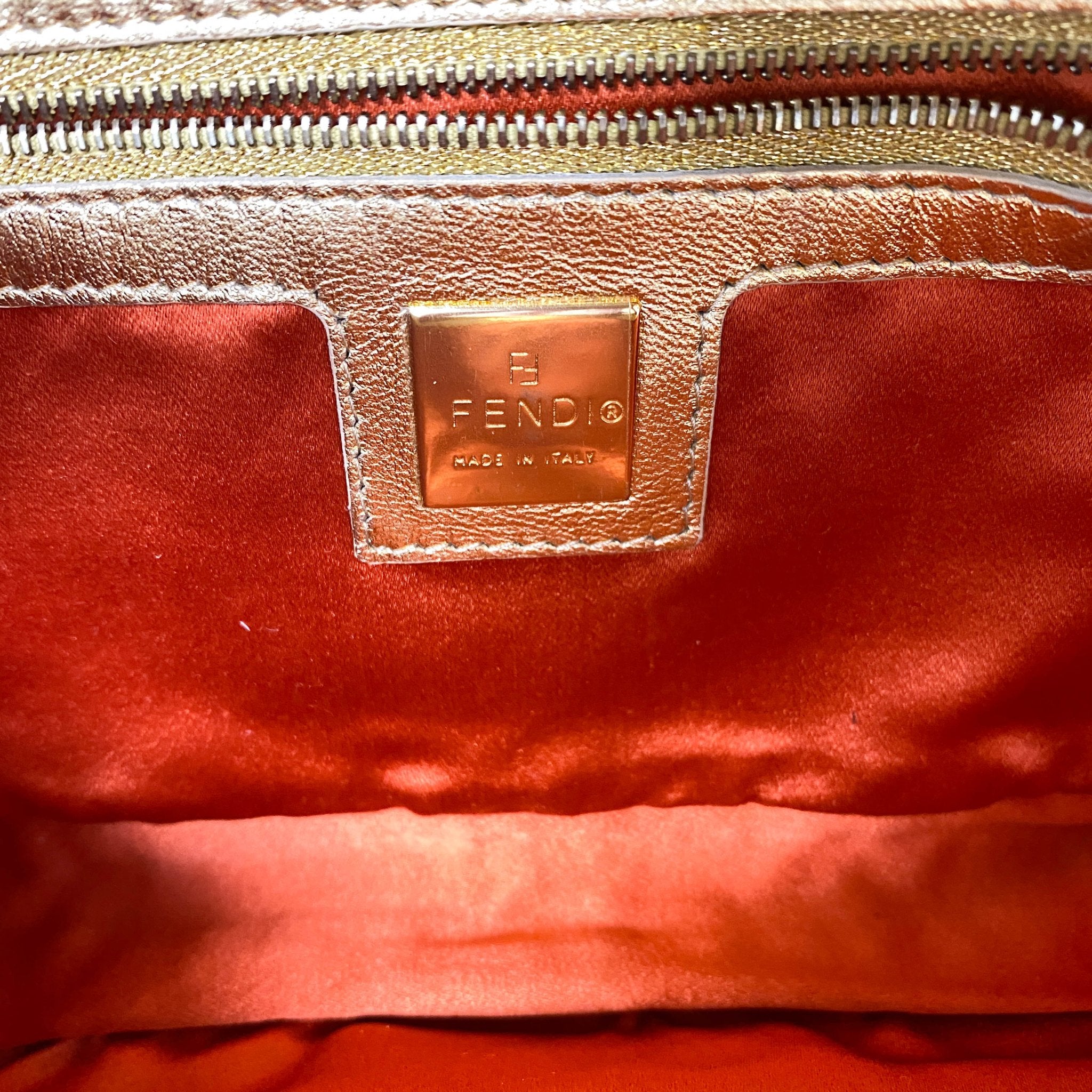 FENDI Rare Gold Leather Baguette Shoulder Bag, in , Sold by HIVE PRELOVED - Shoulder Bags, ,