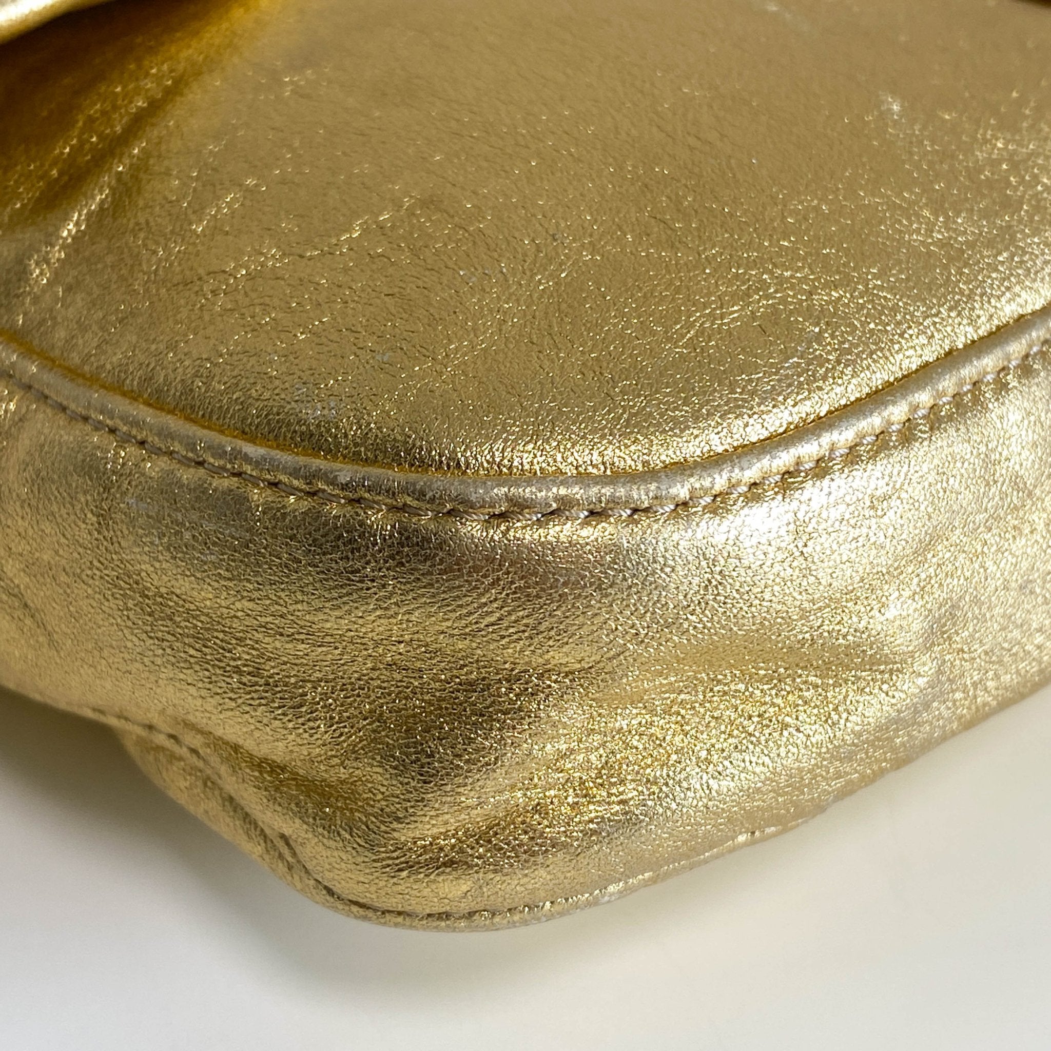 FENDI Rare Gold Leather Baguette Shoulder Bag, in , Sold by HIVE PRELOVED - Shoulder Bags, ,