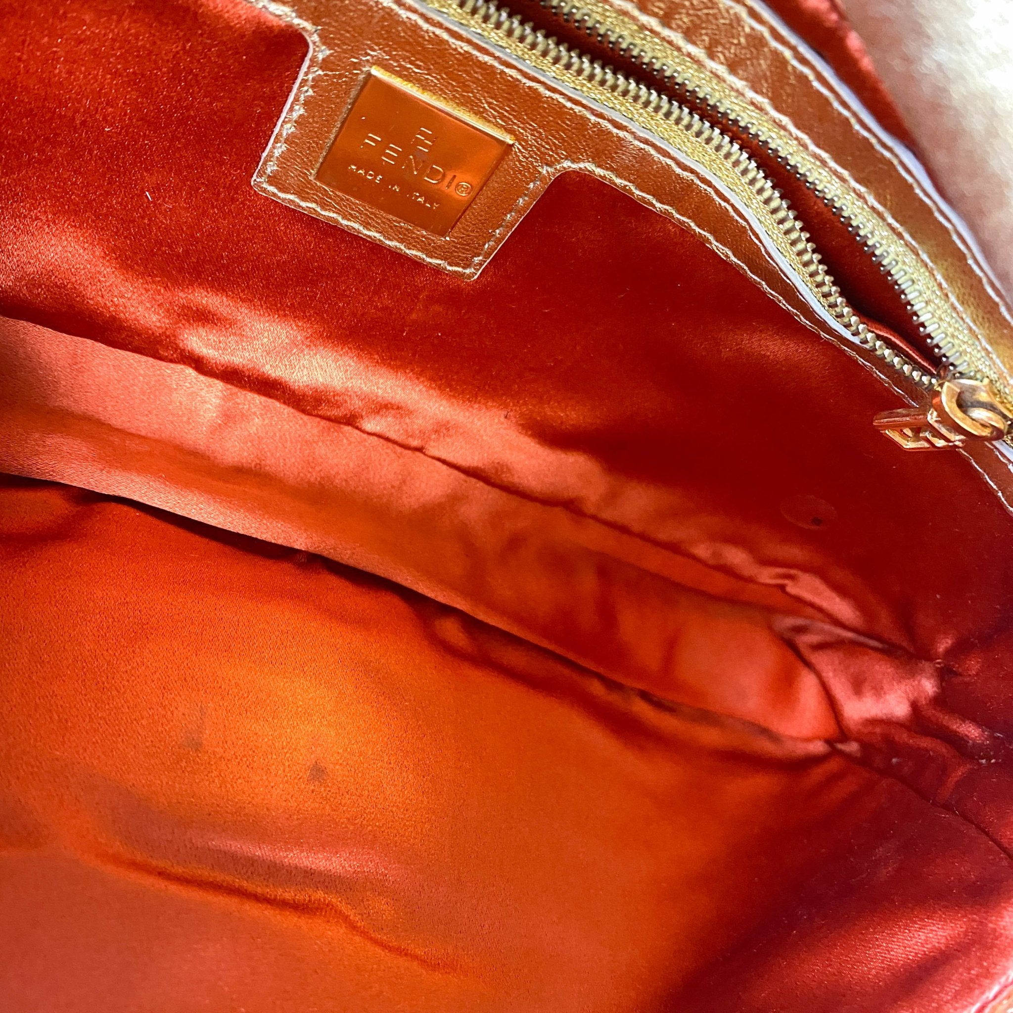 FENDI Rare Gold Leather Baguette Shoulder Bag, in , Sold by HIVE PRELOVED - Shoulder Bags, ,