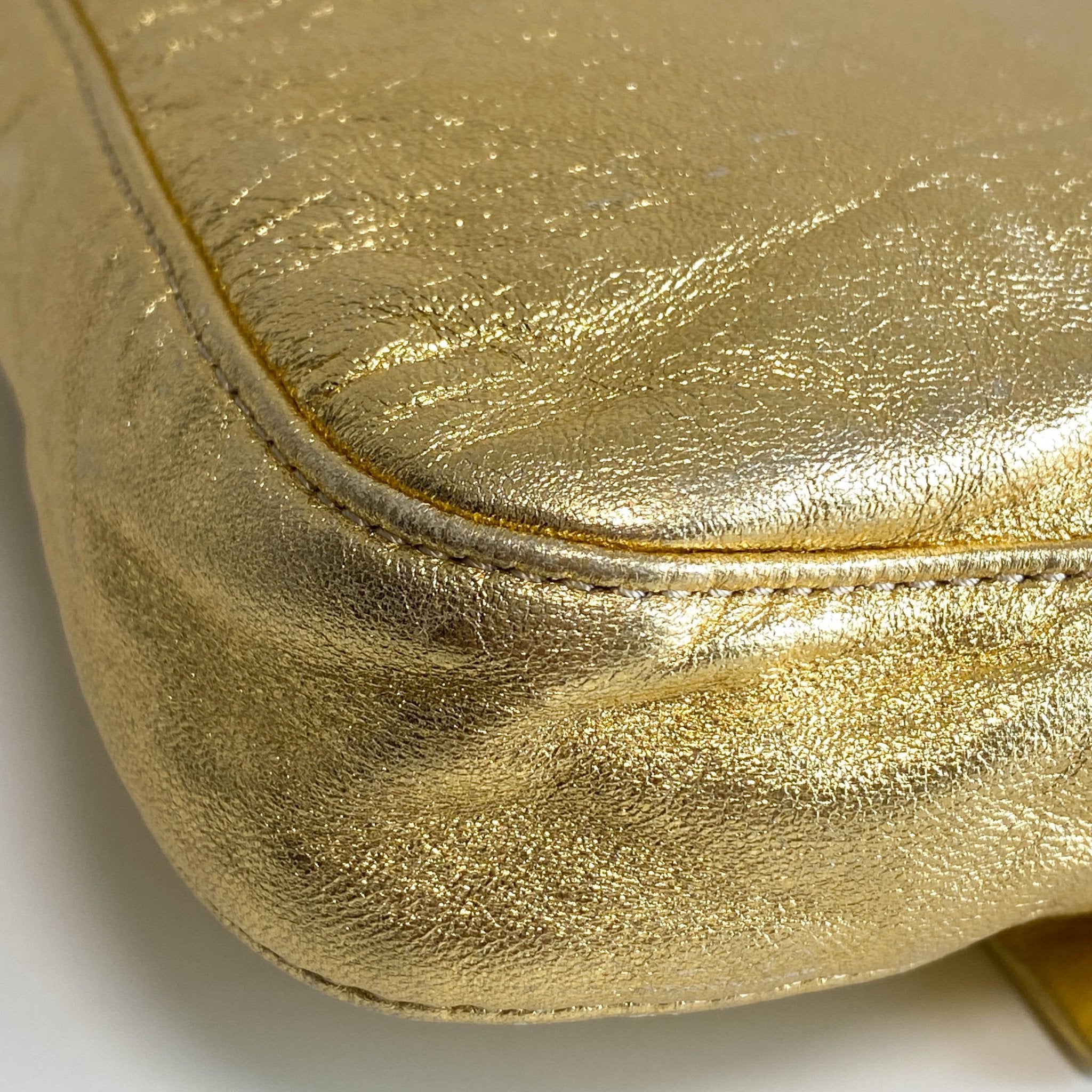 FENDI Rare Gold Leather Baguette Shoulder Bag, in , Sold by HIVE PRELOVED - Shoulder Bags, ,