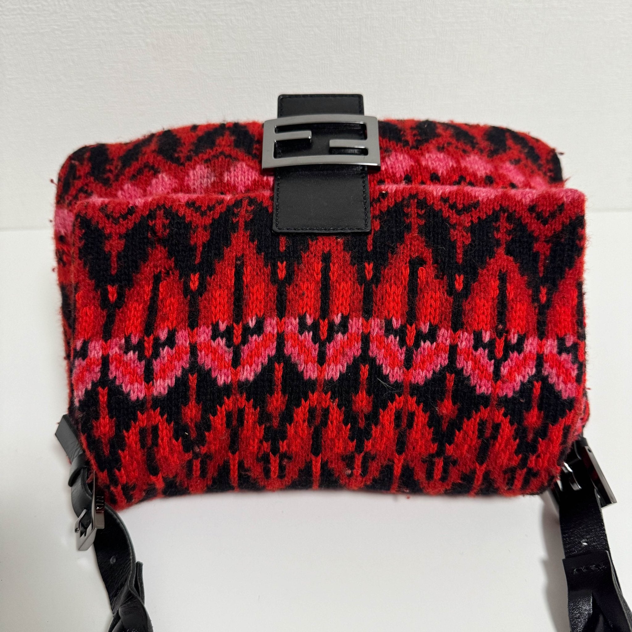 FENDI Red Wool Mamma Baguette Shoulder Bag, in , Sold by HIVE PRELOVED - Shoulder Bags, ,