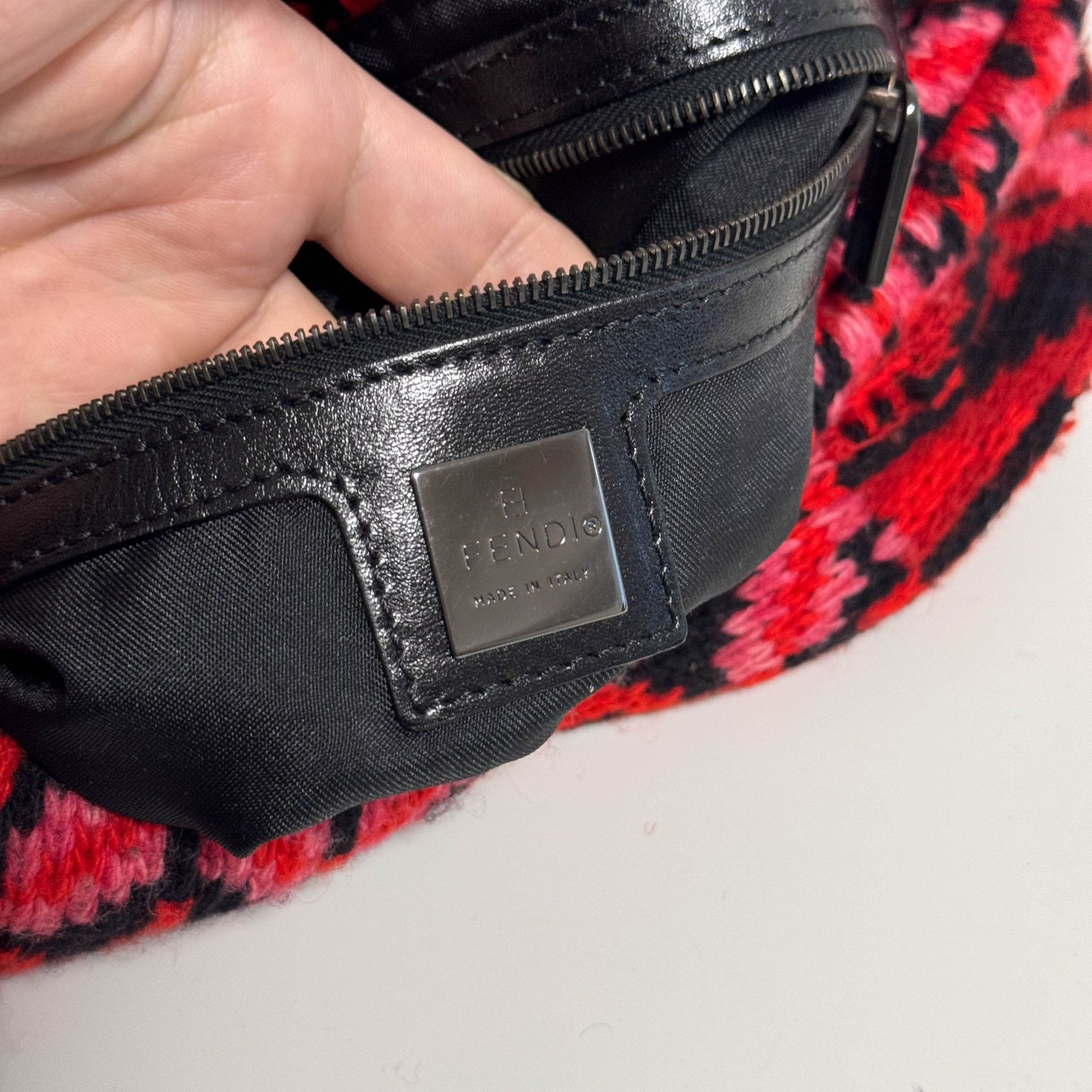 FENDI Red Wool Mamma Baguette Shoulder Bag, in , Sold by HIVE PRELOVED - Shoulder Bags, ,