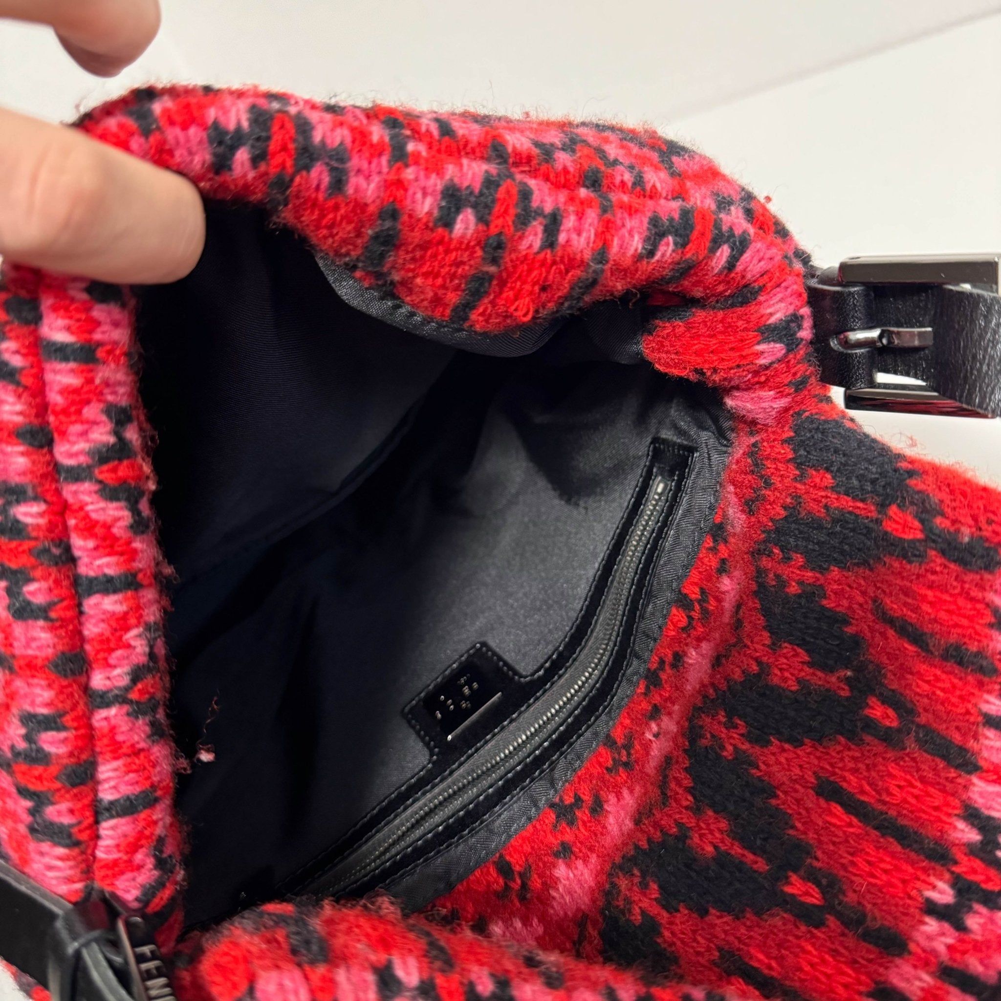 FENDI Red Wool Mamma Baguette Shoulder Bag, in , Sold by HIVE PRELOVED - Shoulder Bags, ,