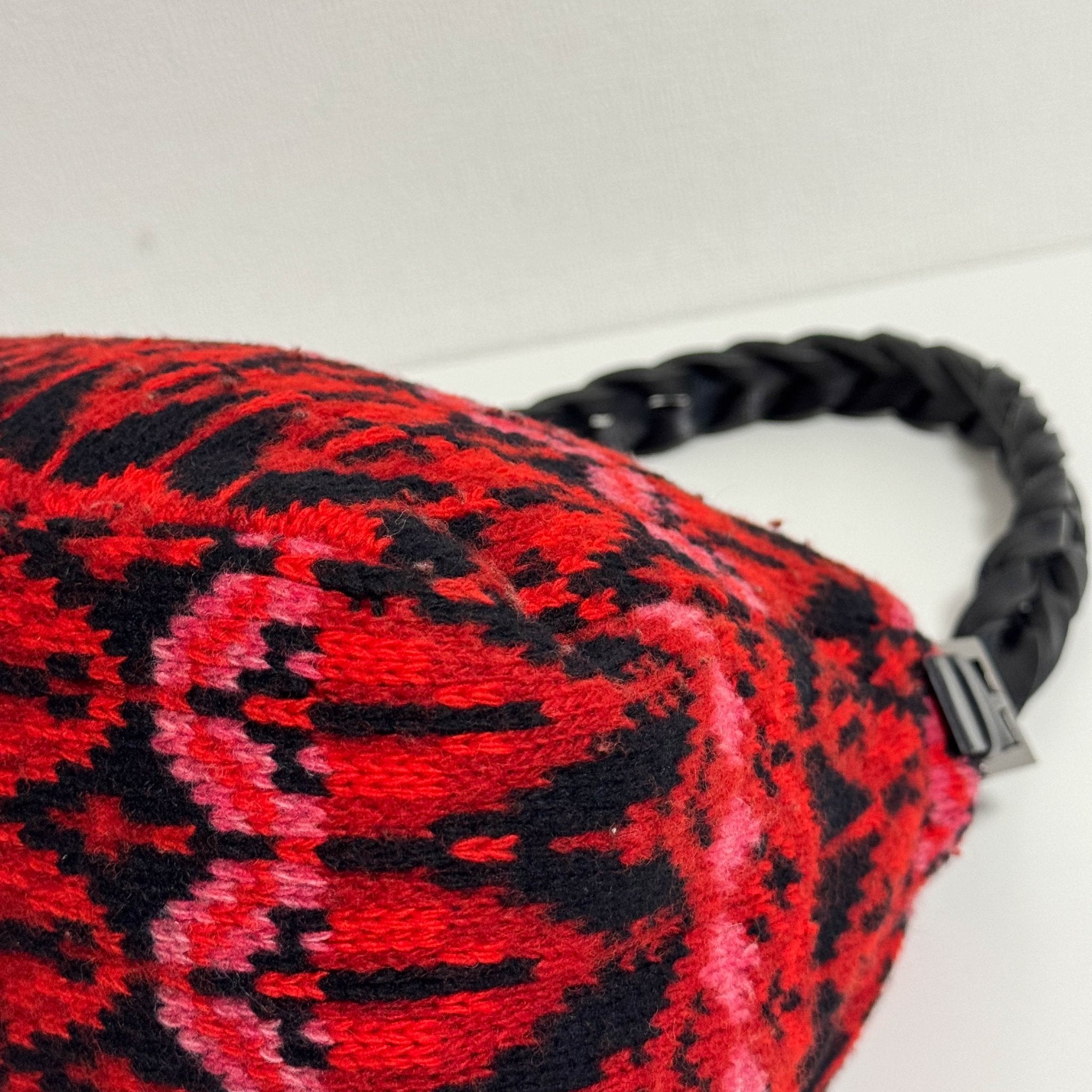 FENDI Red Wool Mamma Baguette Shoulder Bag, in , Sold by HIVE PRELOVED - Shoulder Bags, ,