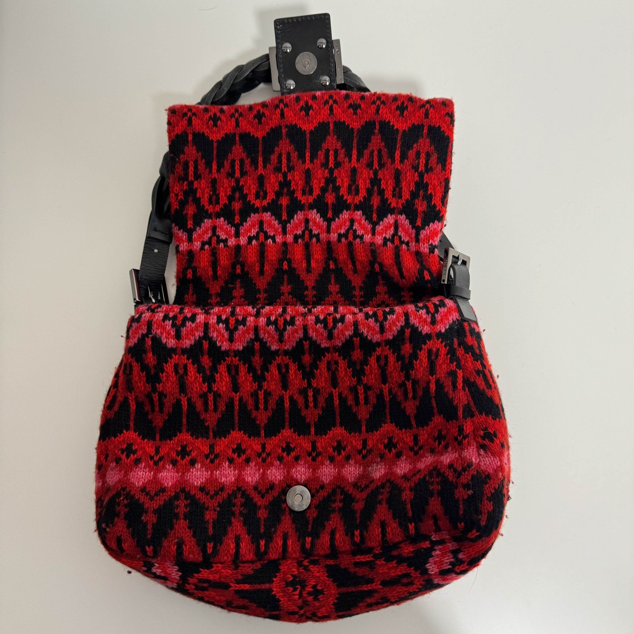 FENDI Red Wool Mamma Baguette Shoulder Bag, in , Sold by HIVE PRELOVED - Shoulder Bags, ,