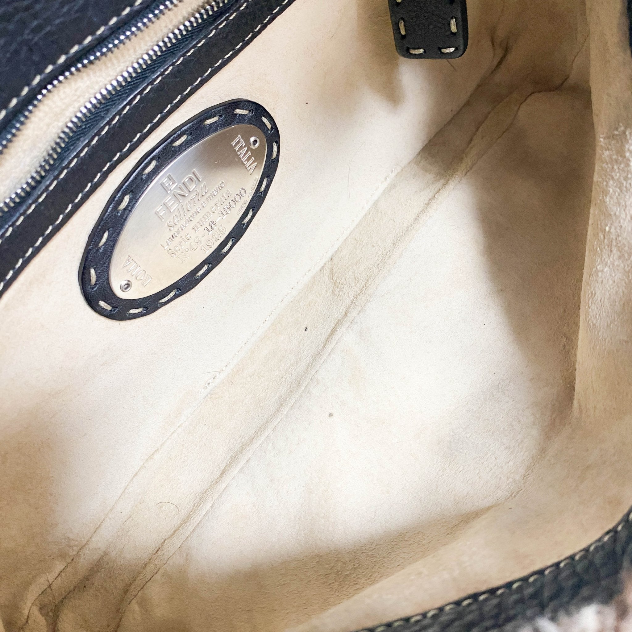 FENDI Selleria Baguette Black Fur Shoulder Bag, in , Sold by HIVE PRELOVED - Shoulder Bags, ,