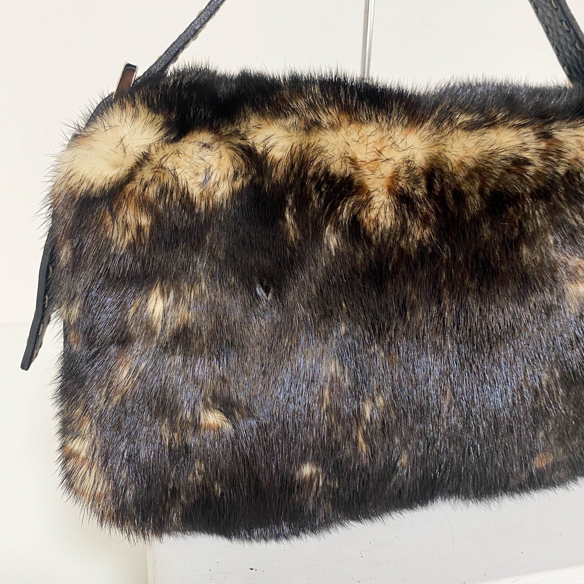 FENDI Selleria Baguette Black Fur Shoulder Bag, in , Sold by HIVE PRELOVED - Shoulder Bags, ,