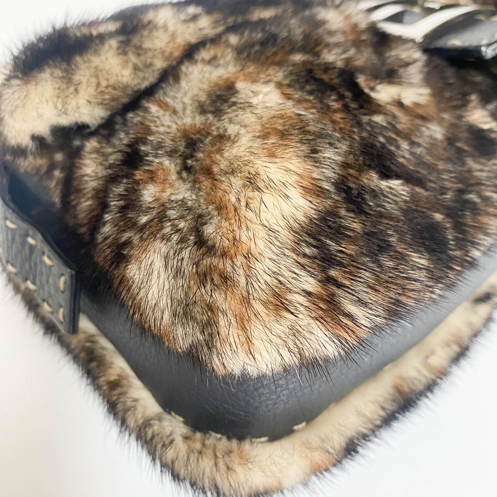 FENDI Selleria Baguette Black Fur Shoulder Bag, in , Sold by HIVE PRELOVED - Shoulder Bags, ,